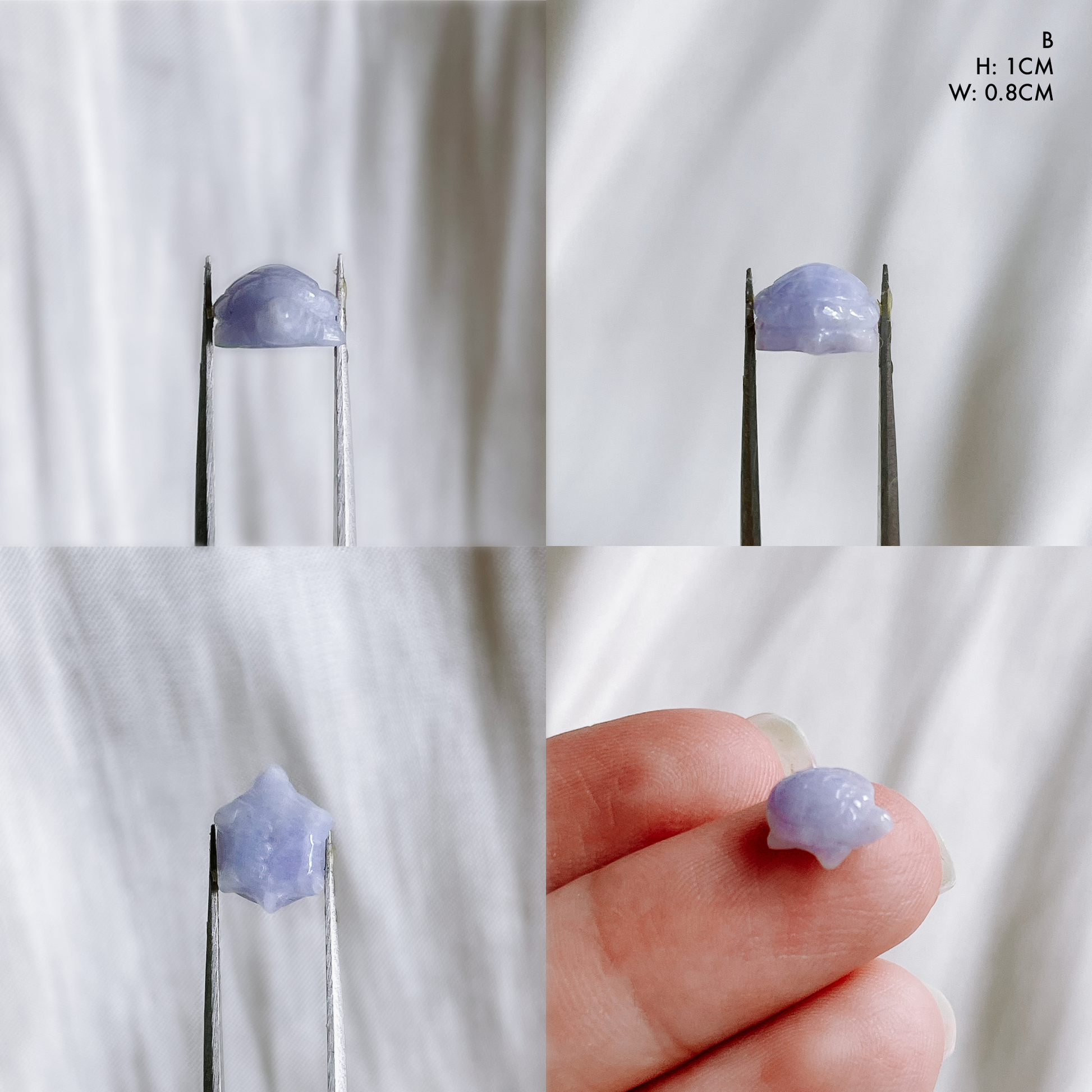 Purple Jade Mini Tortoise and Cabochon