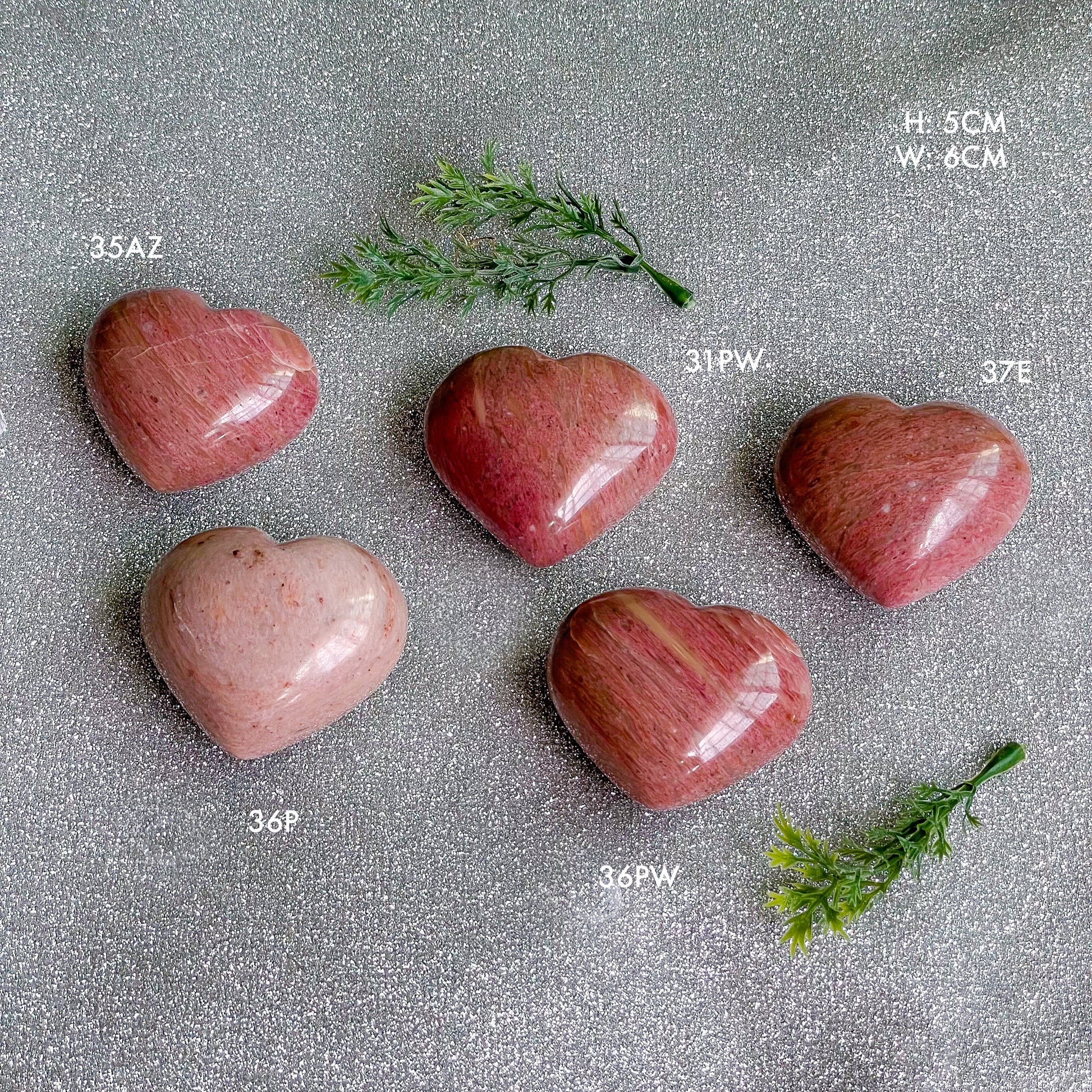 Australian Pink Petrified Wood Hearts