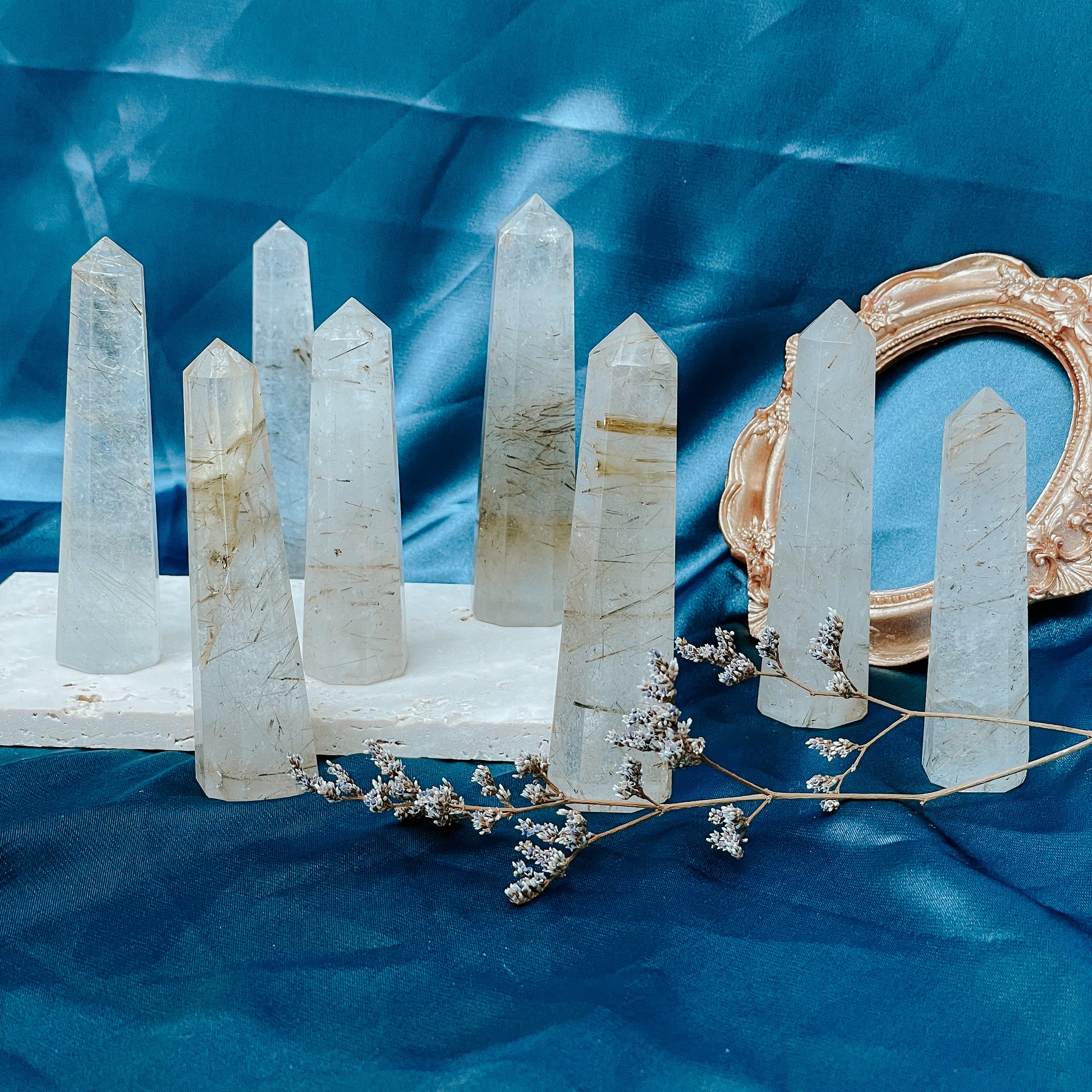 Golden Rutilated Quartz Towers