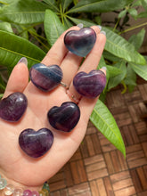 Load image into Gallery viewer, Rainbow Fluorite Hearts

