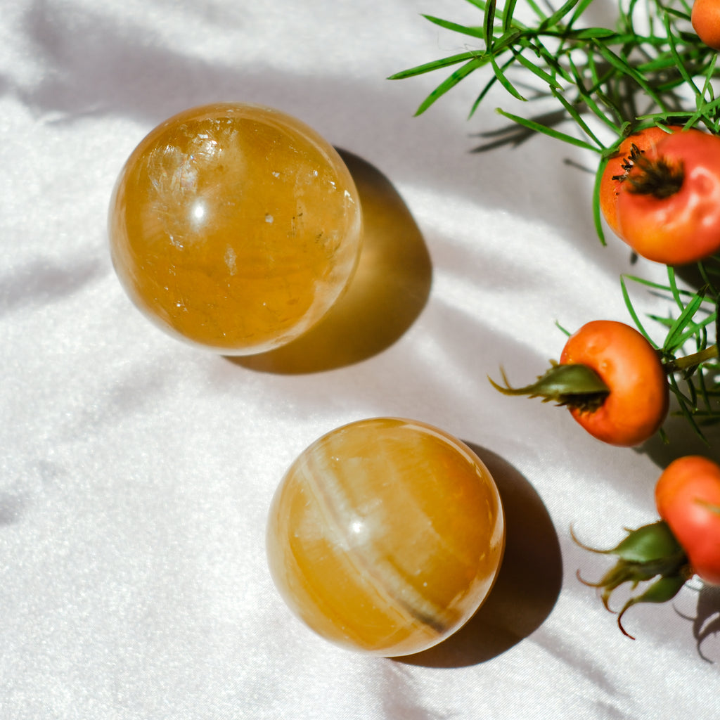 Orange Calcite Sphere