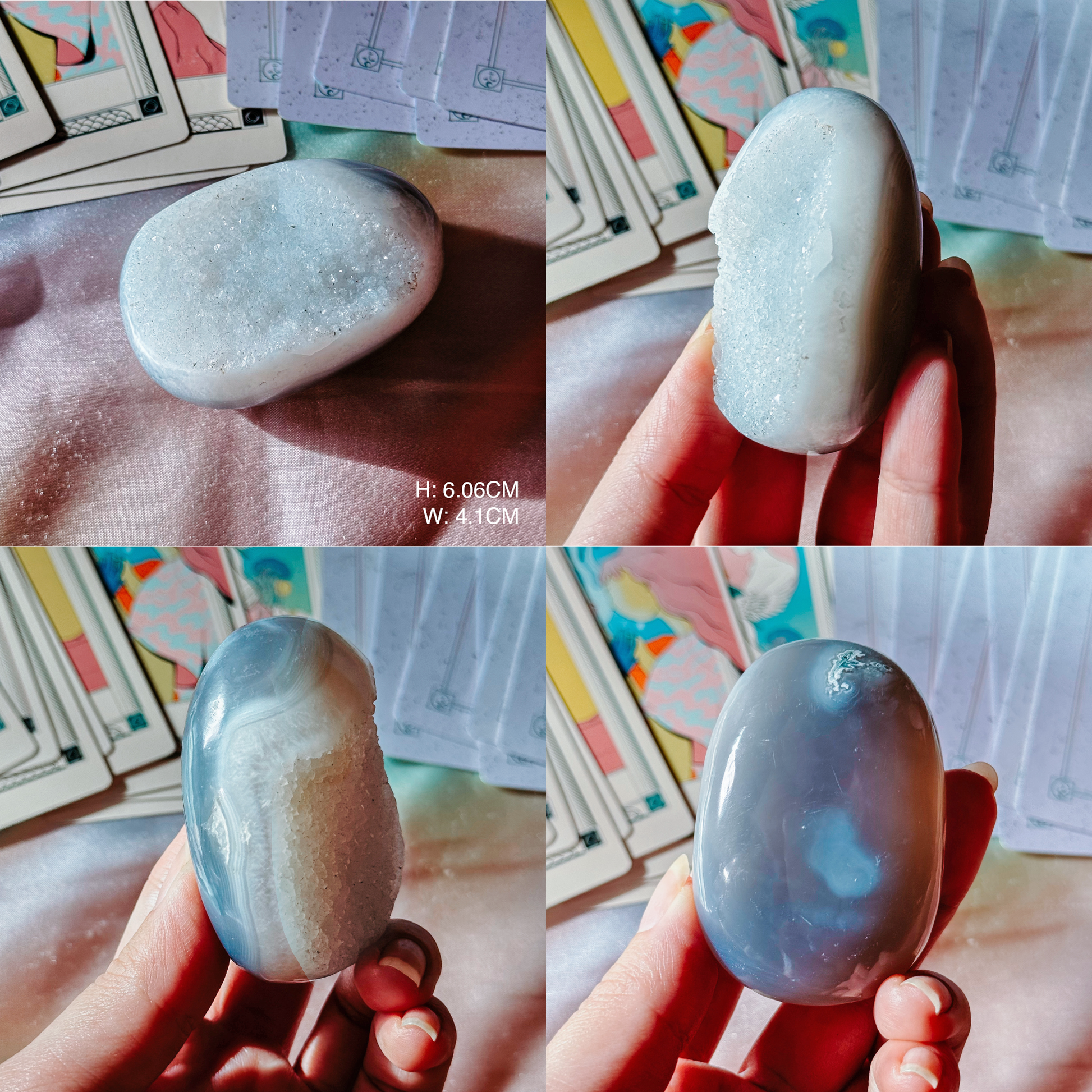 Druzy Agate Palmstones