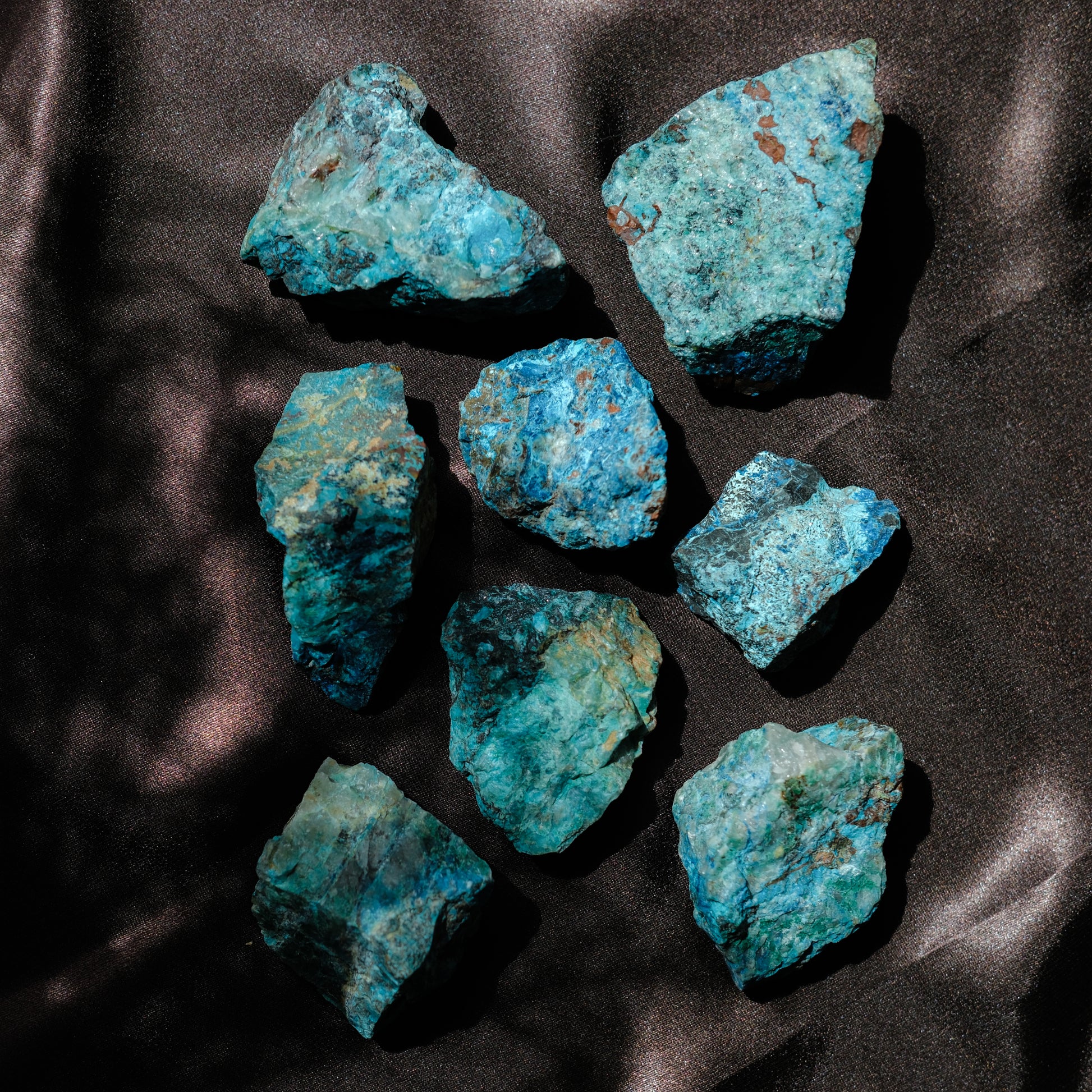 Chrysocolla Azurite on matrix
