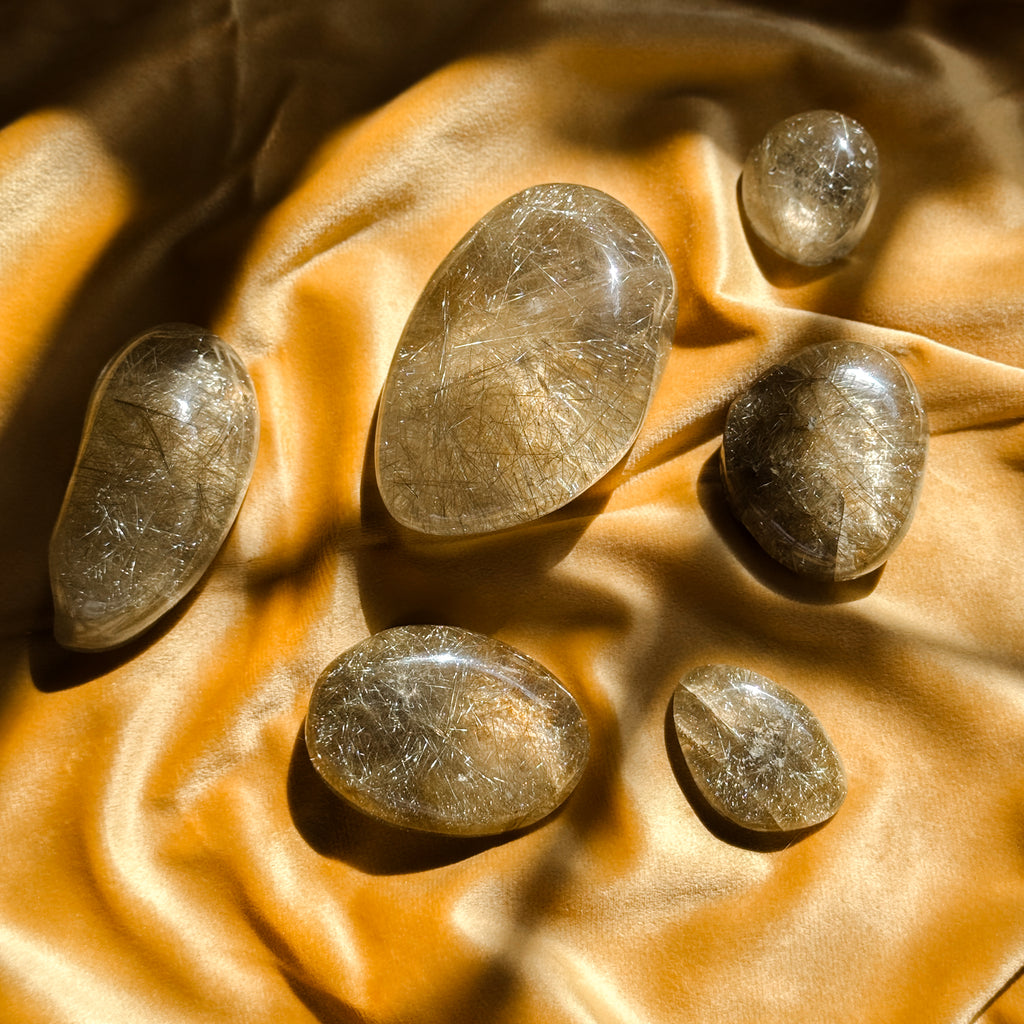 Rutilated Garden Quartz Lenses