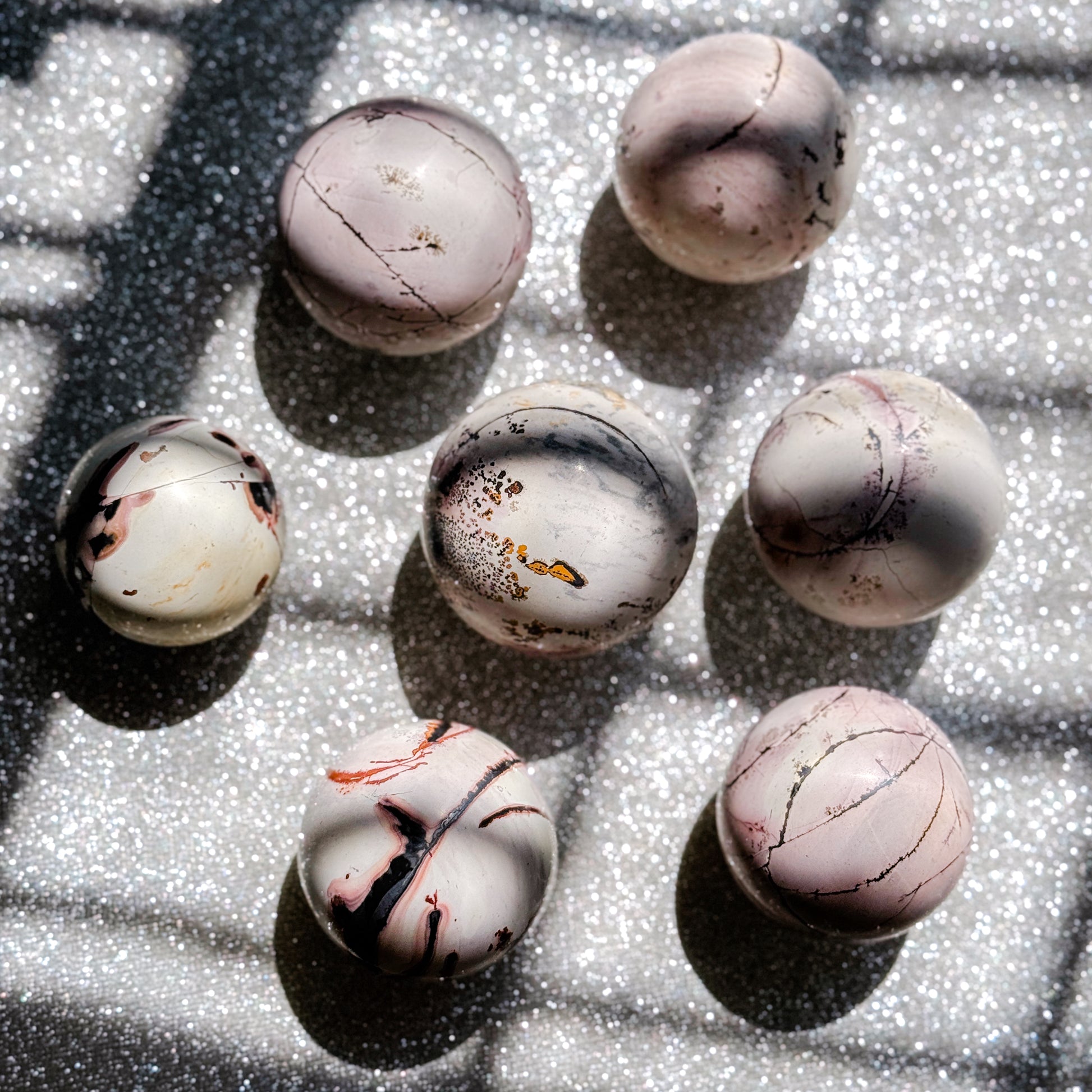 Natural Chinese Painting Stone Spheres