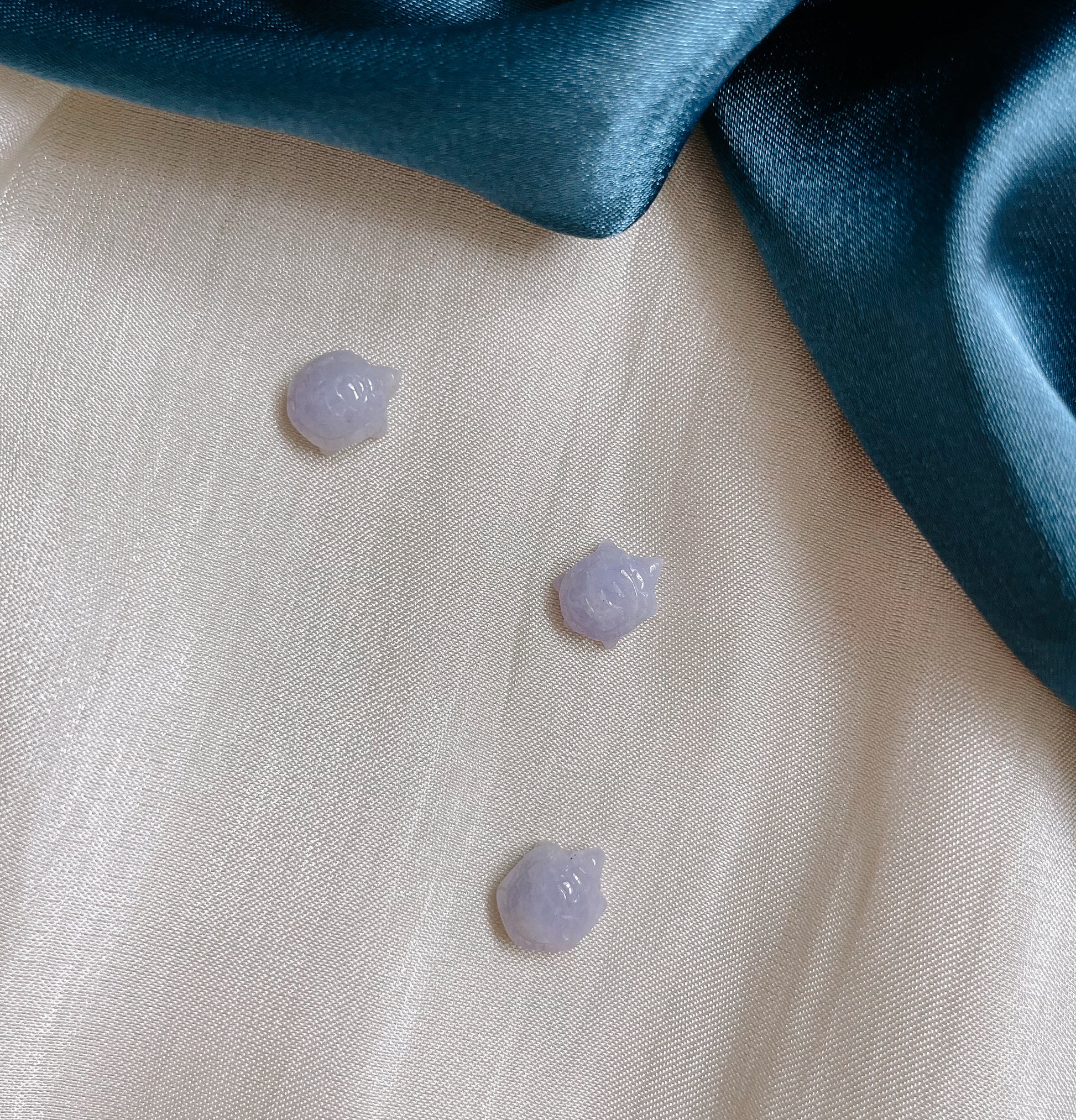 Purple Jade Mini Tortoise and Cabochon