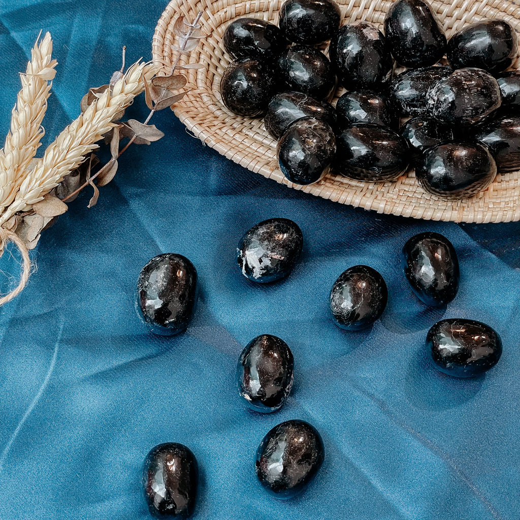Black Tourmaline Tumbles