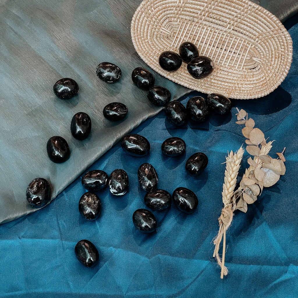 Black Tourmaline Tumbles