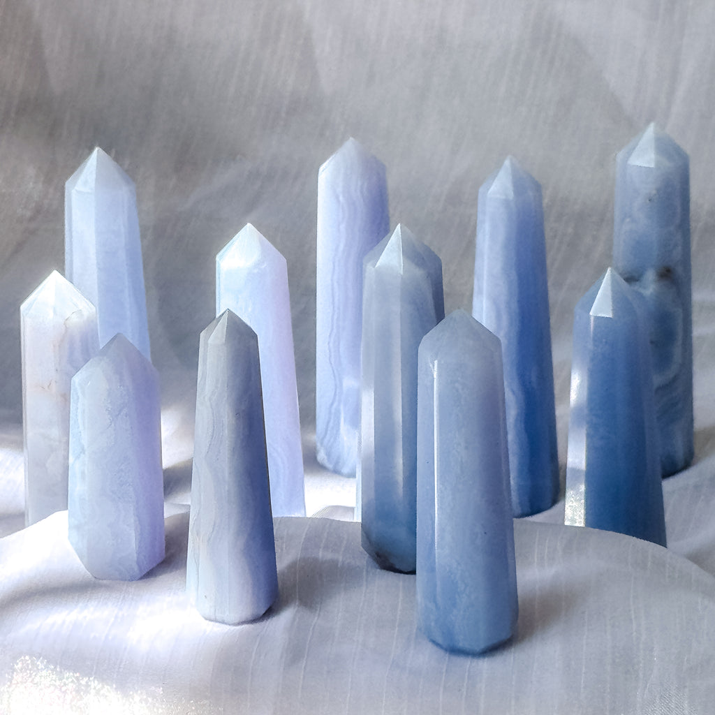 Blue Lace Agate Towers