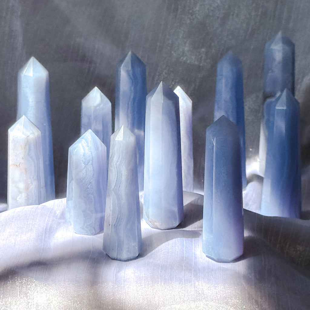 Blue Lace Agate Towers
