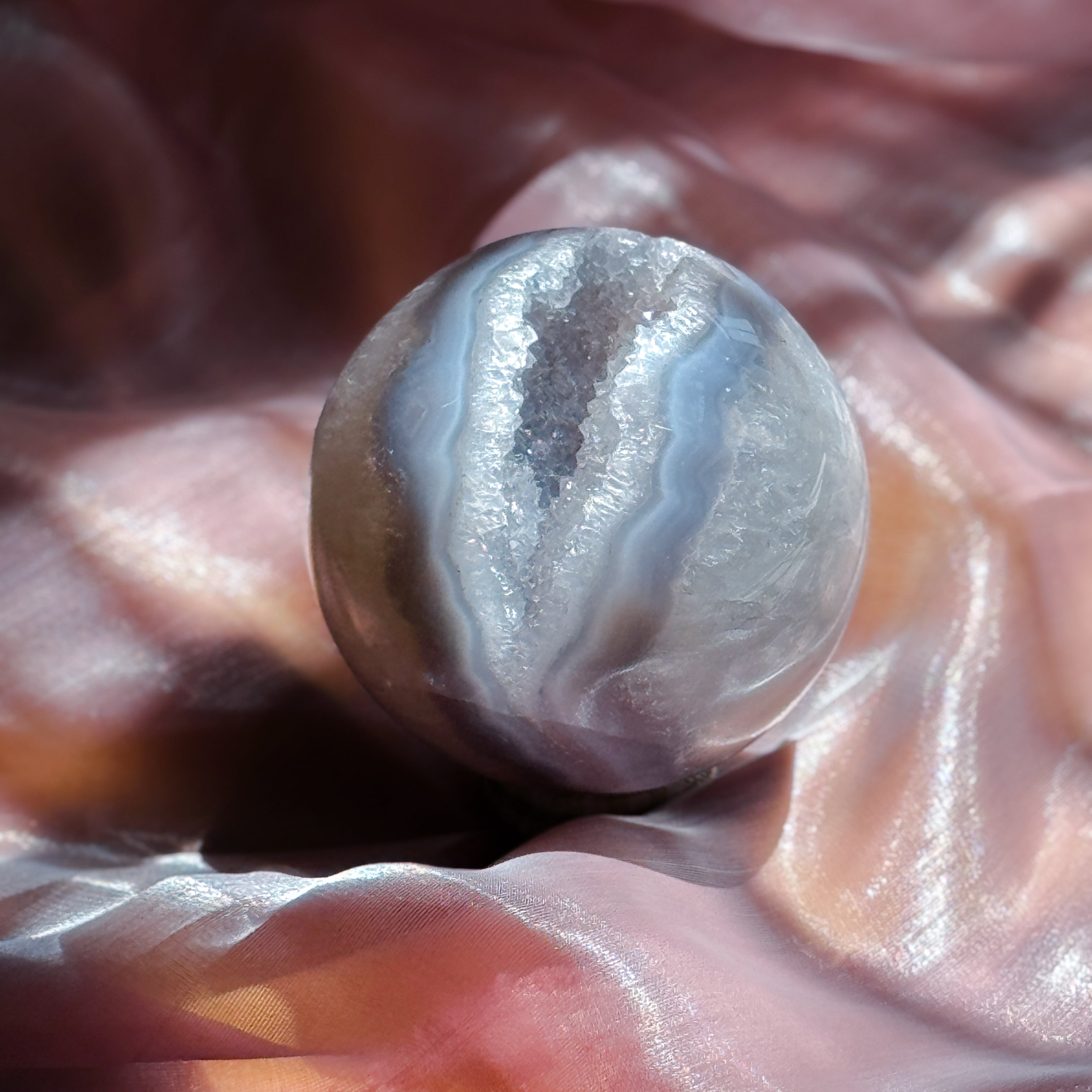 Huge Druzy Agate sphere