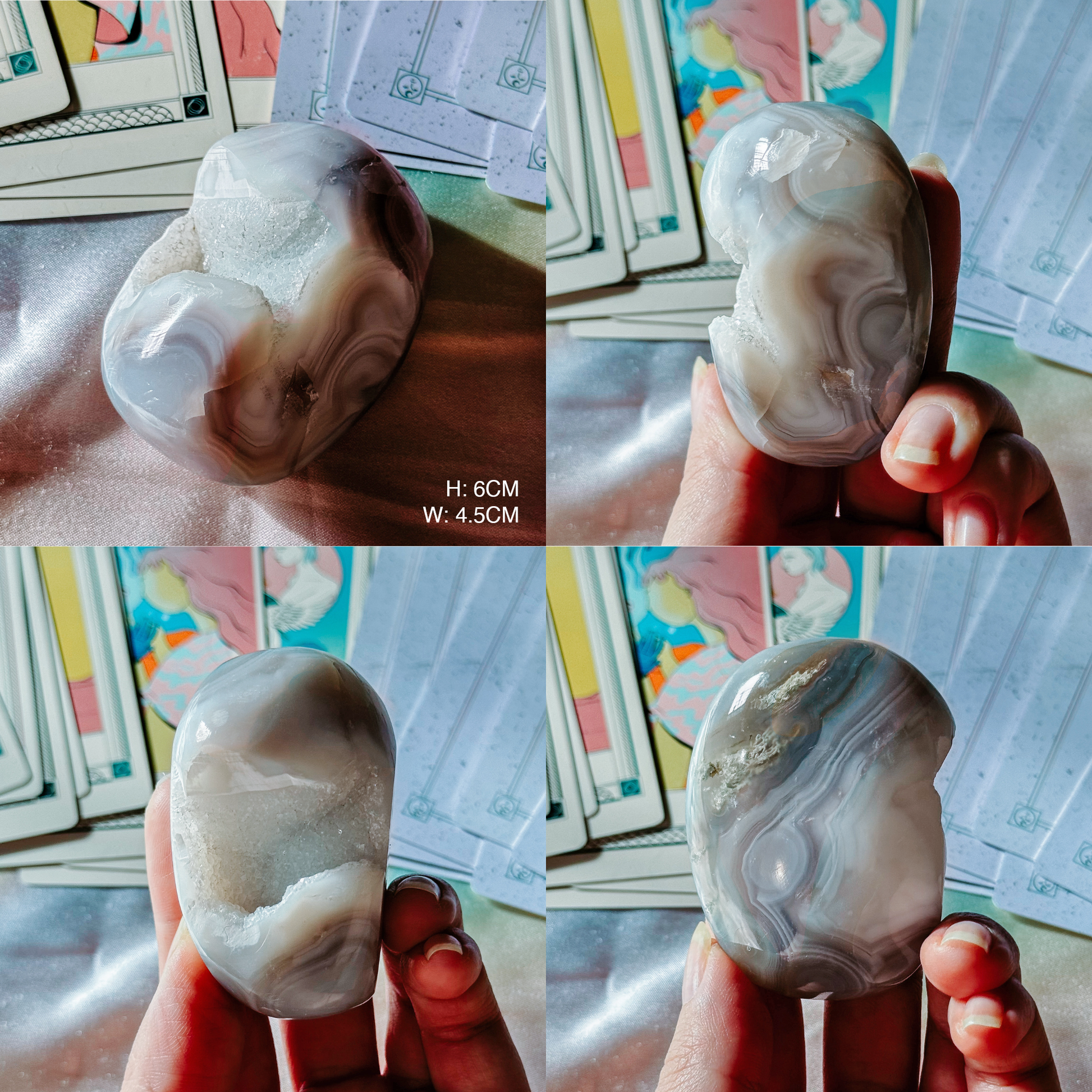 Druzy Agate Palmstones