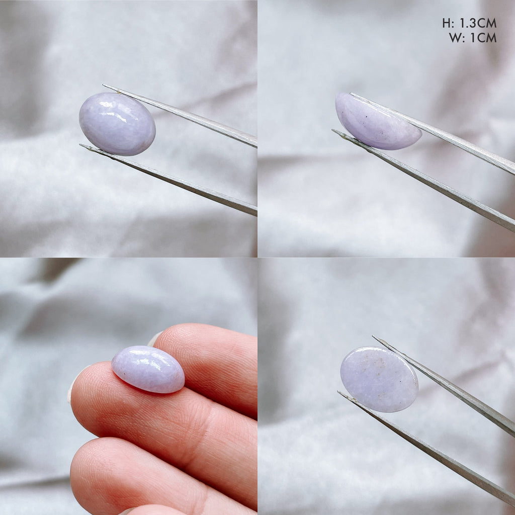 Purple Jade Mini Tortoise and Cabochon