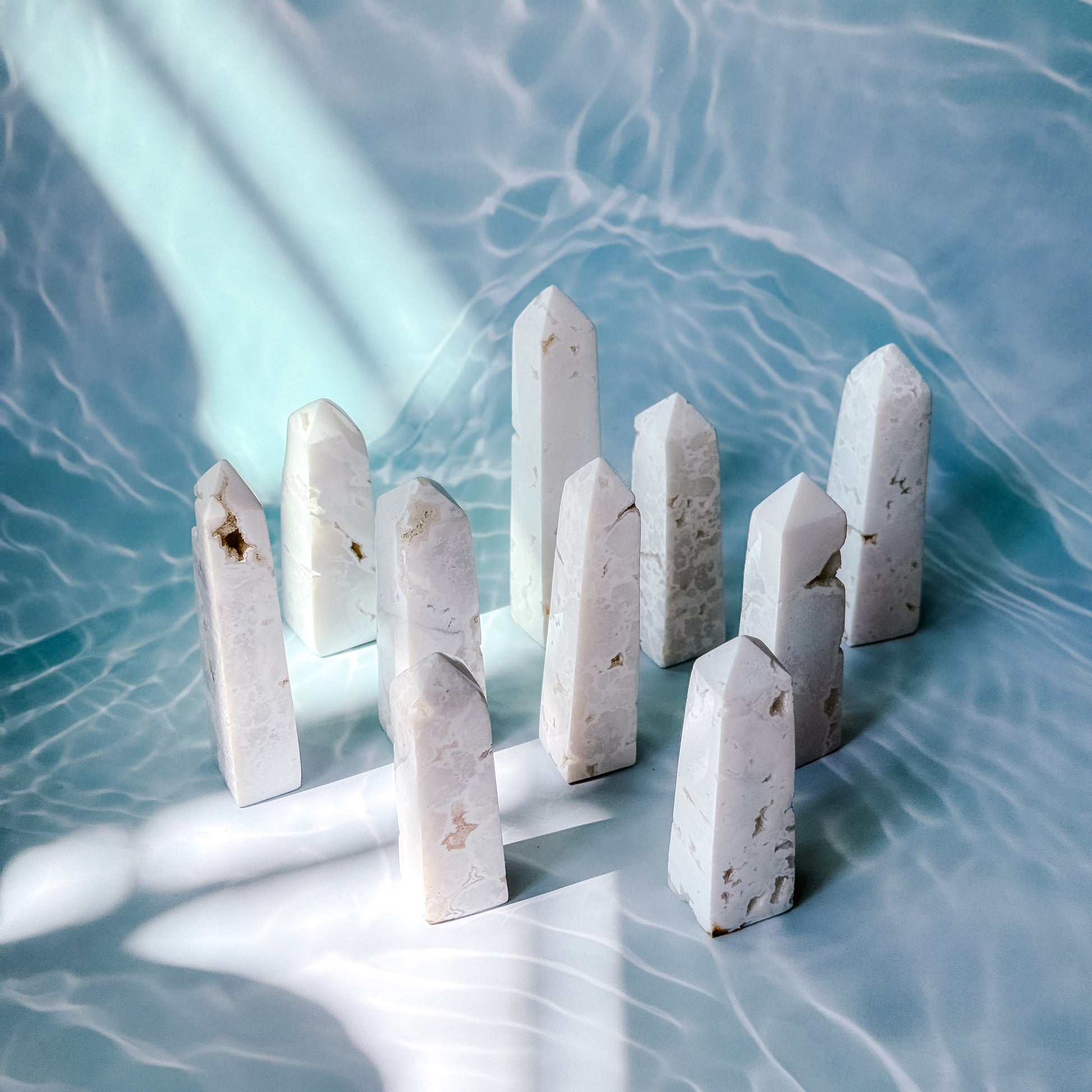 White Druzy Towers