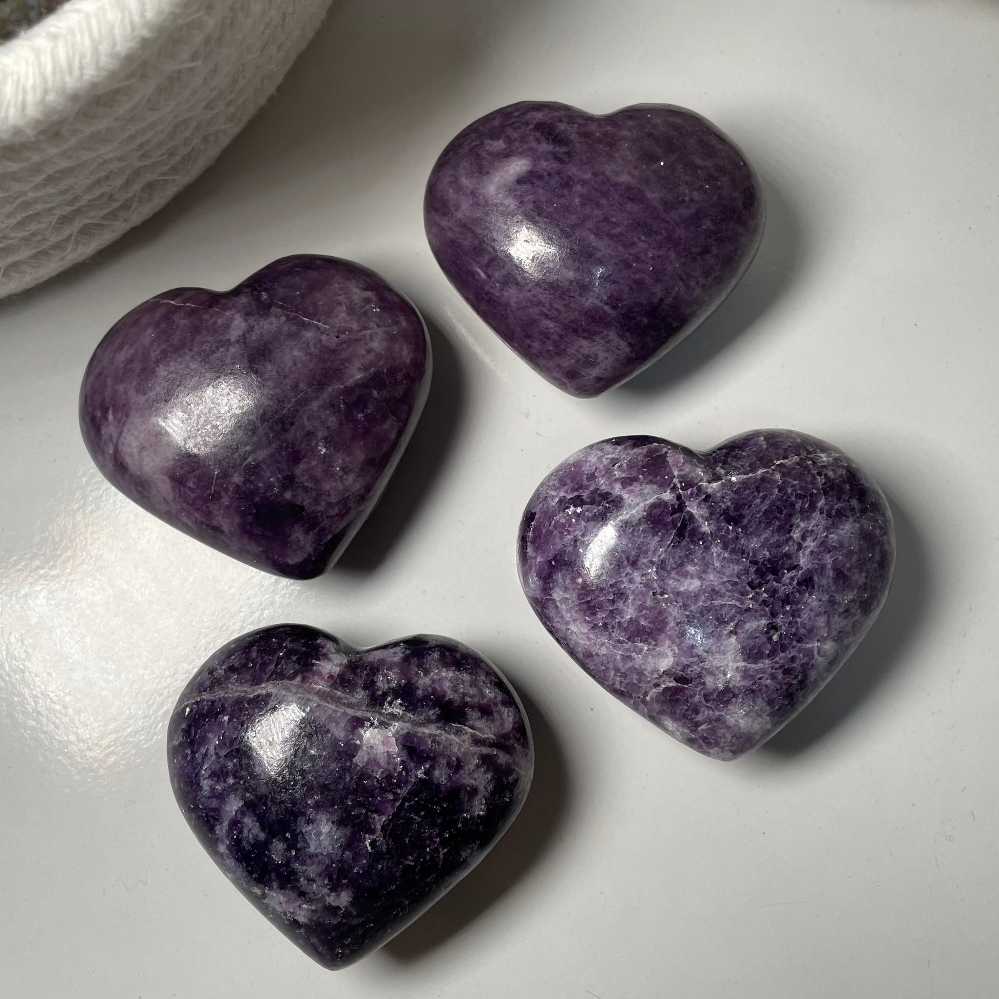 Lepidolite Heart and Palm