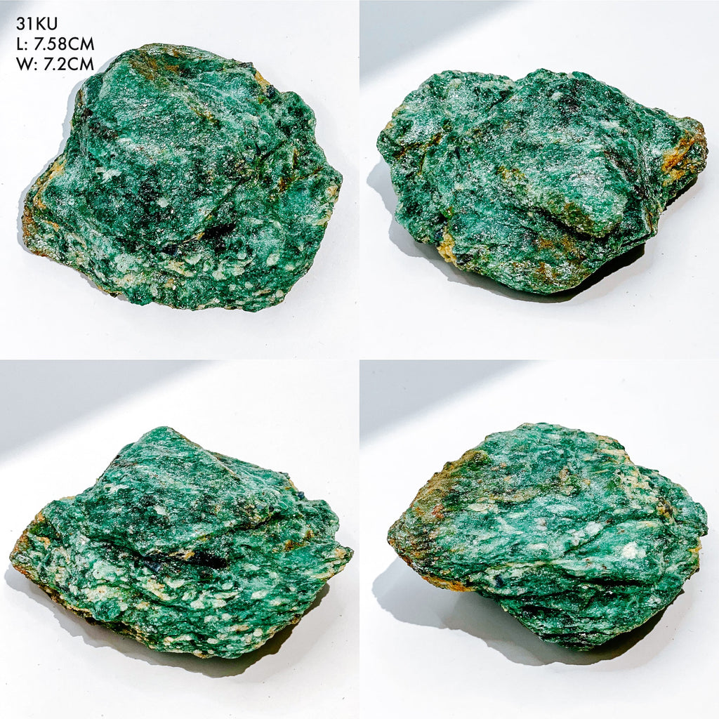 Fuchsite, Green Aventurine and Blue Kyanite with Mica Sparkly Raw Specimens