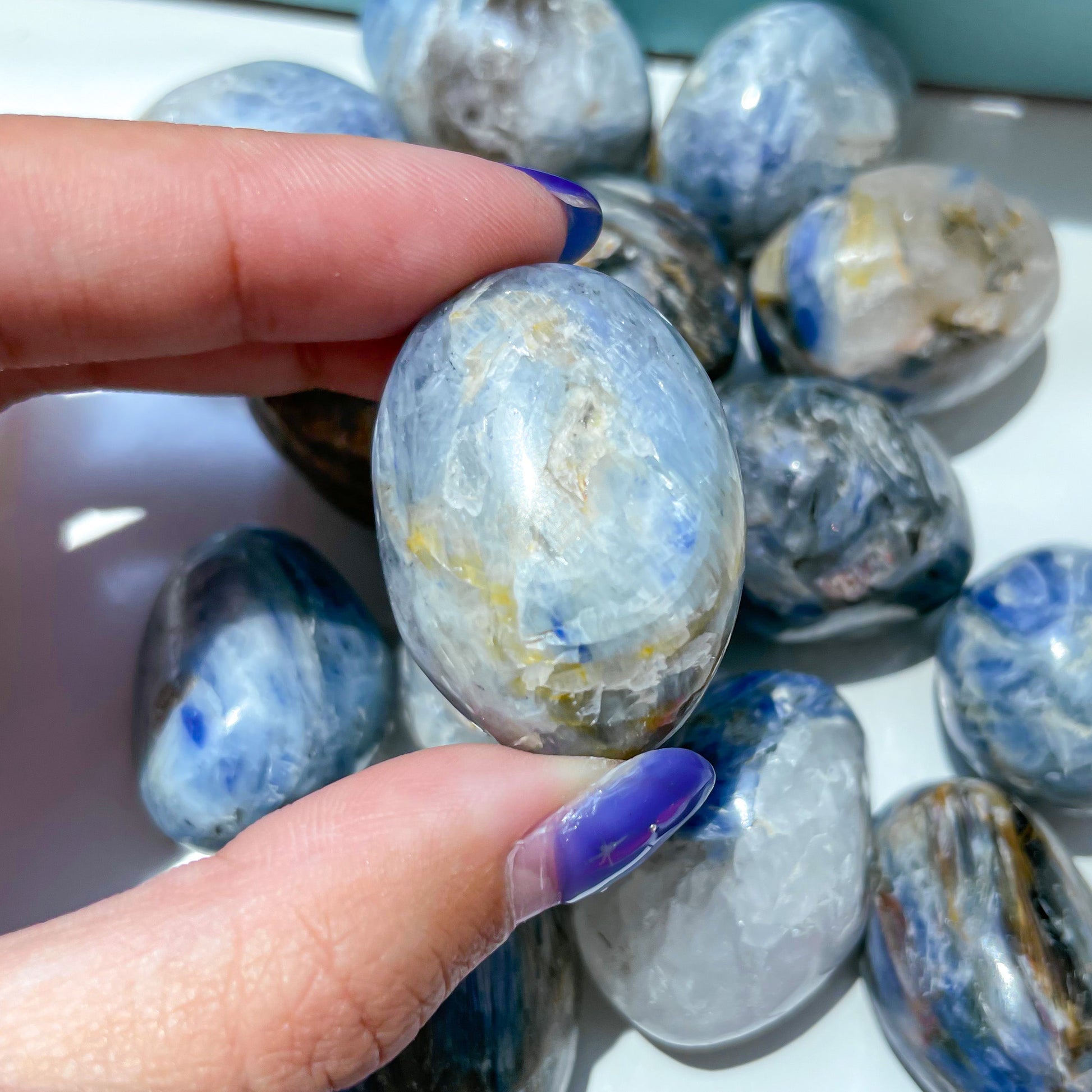 Flashy Kyanite Tumbles