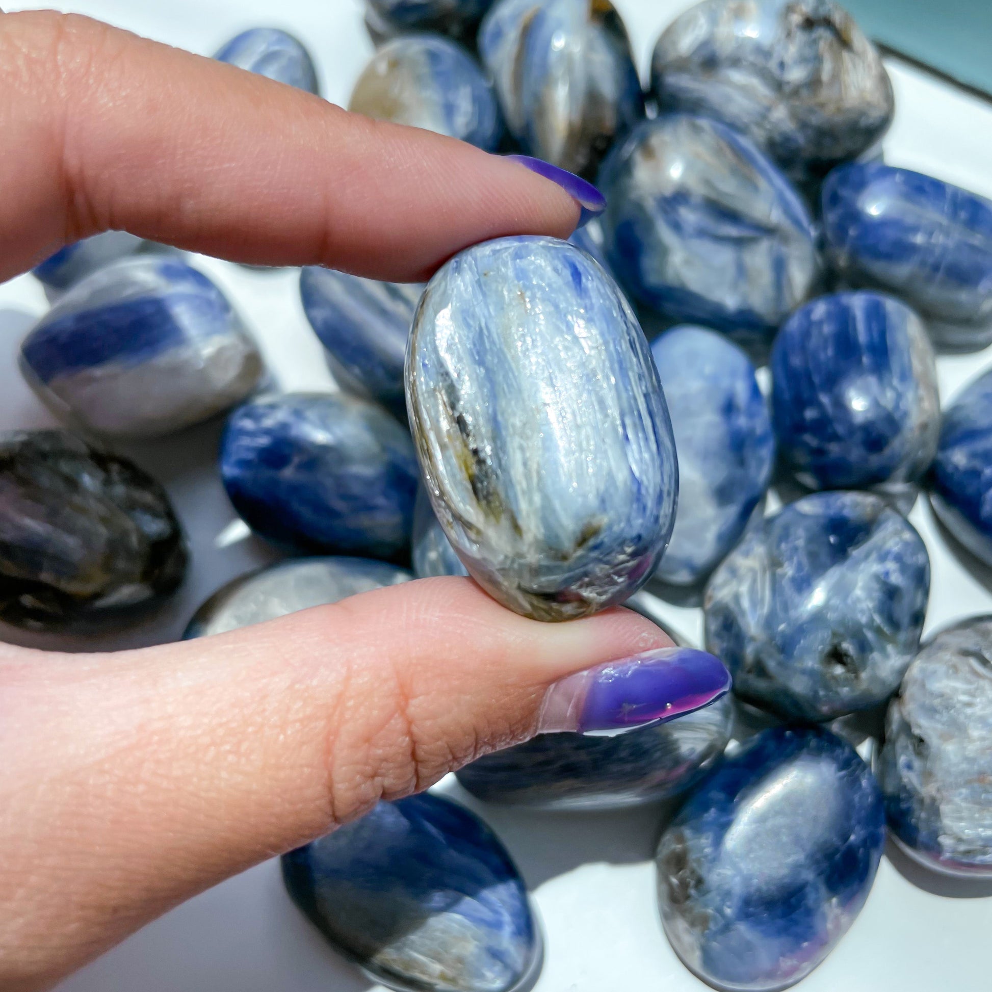 Flashy Kyanite Tumbles