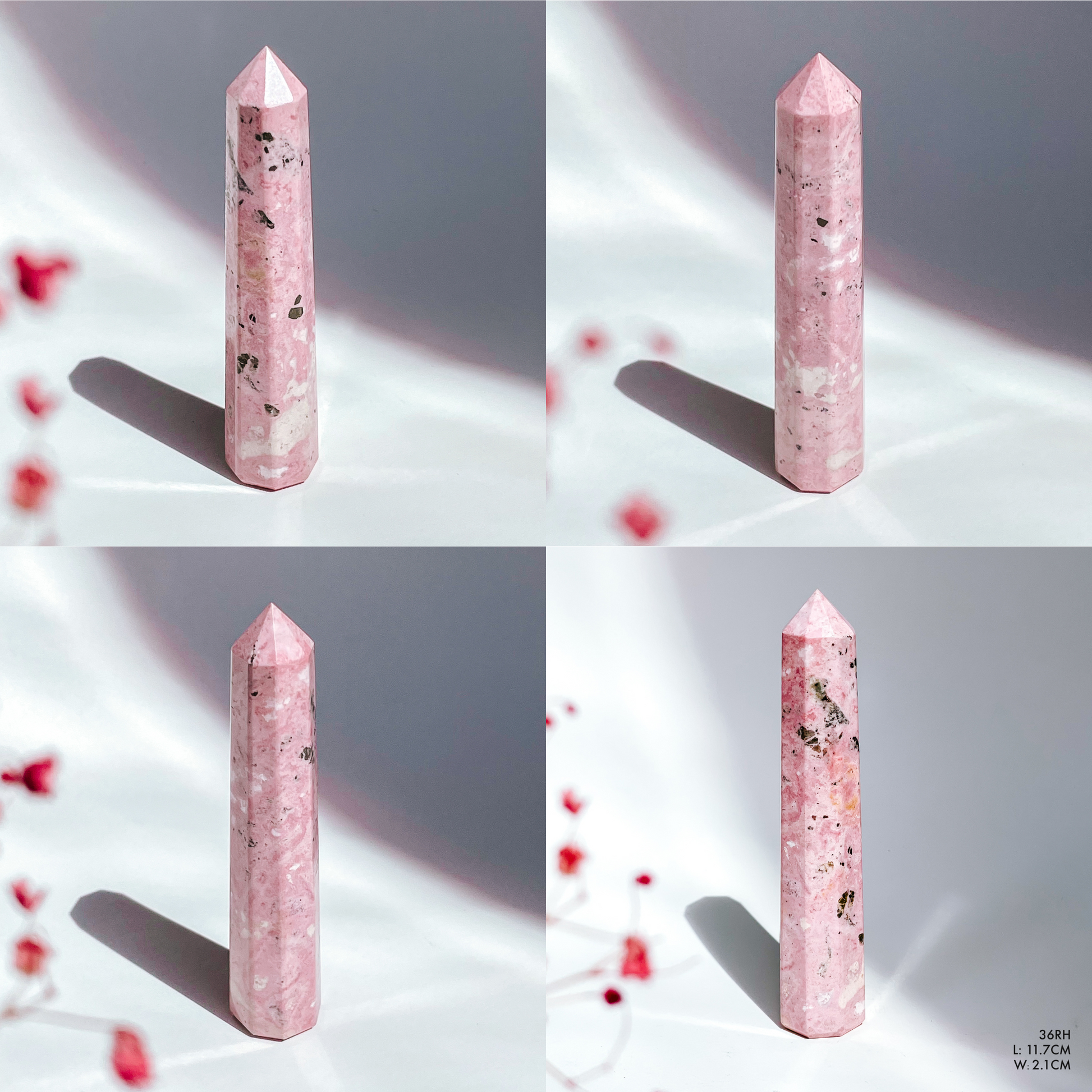 Peruvian Rhodonite 6 Sided Tower