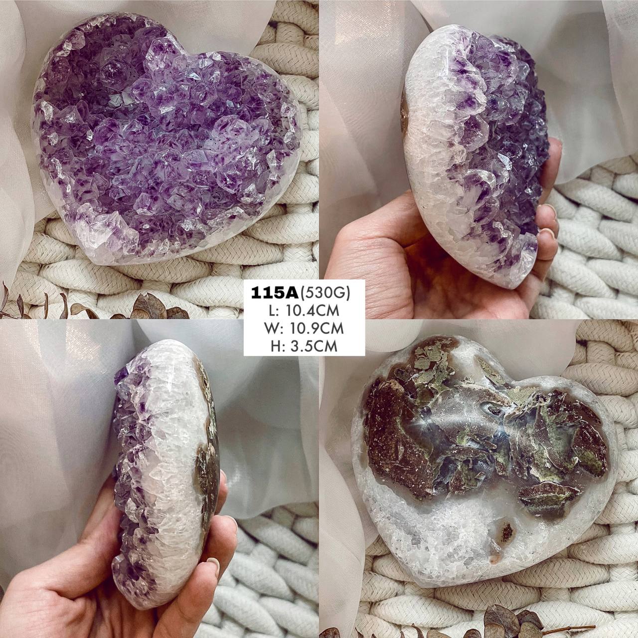 Amethyst Geode Hearts