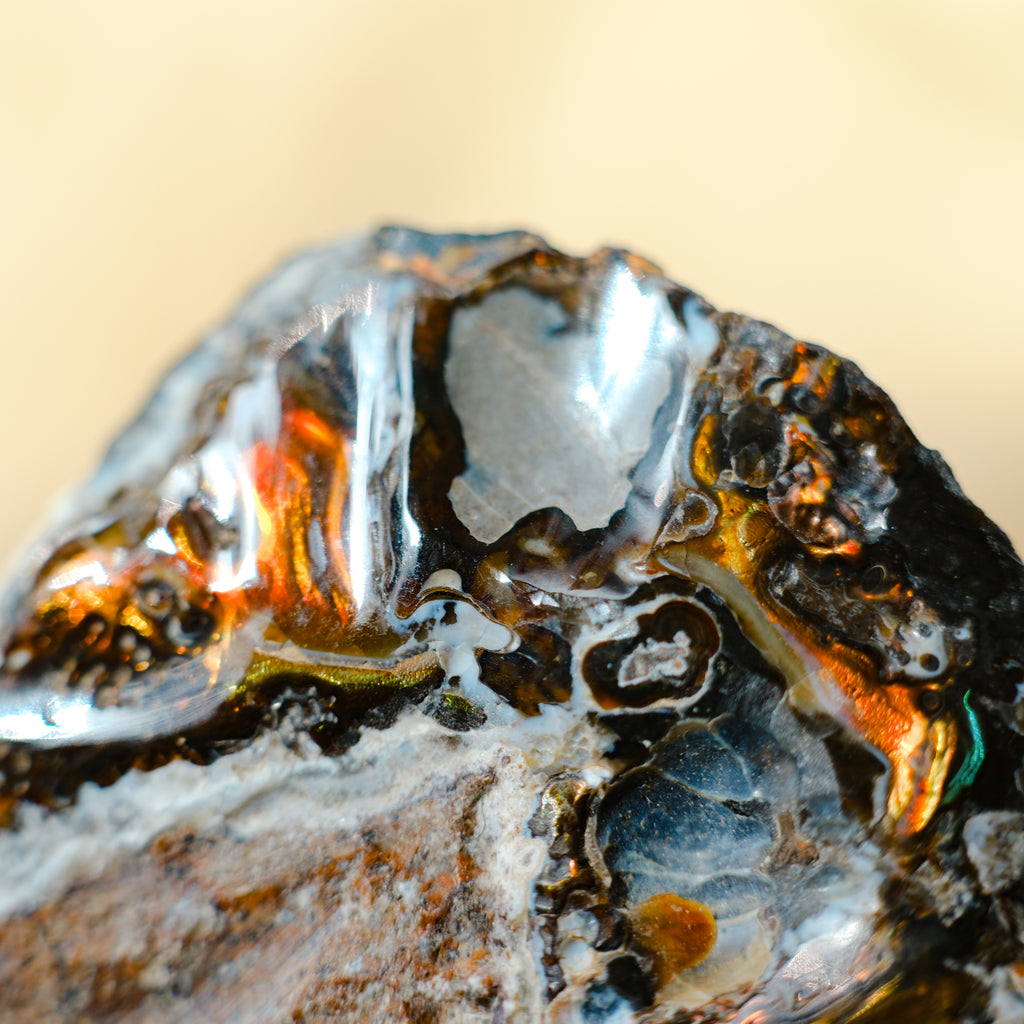 Fire Opal on matrix