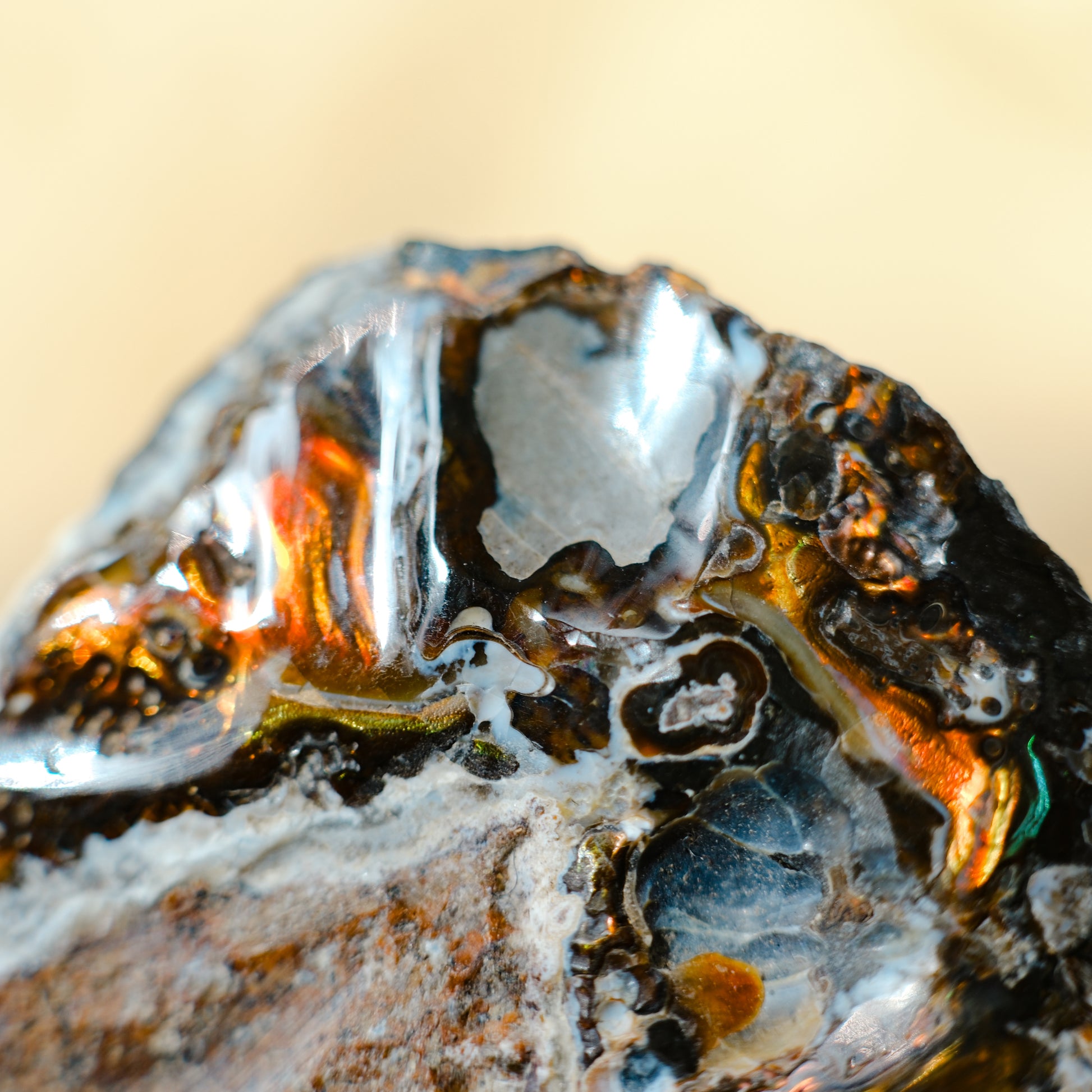 Fire Opal on matrix