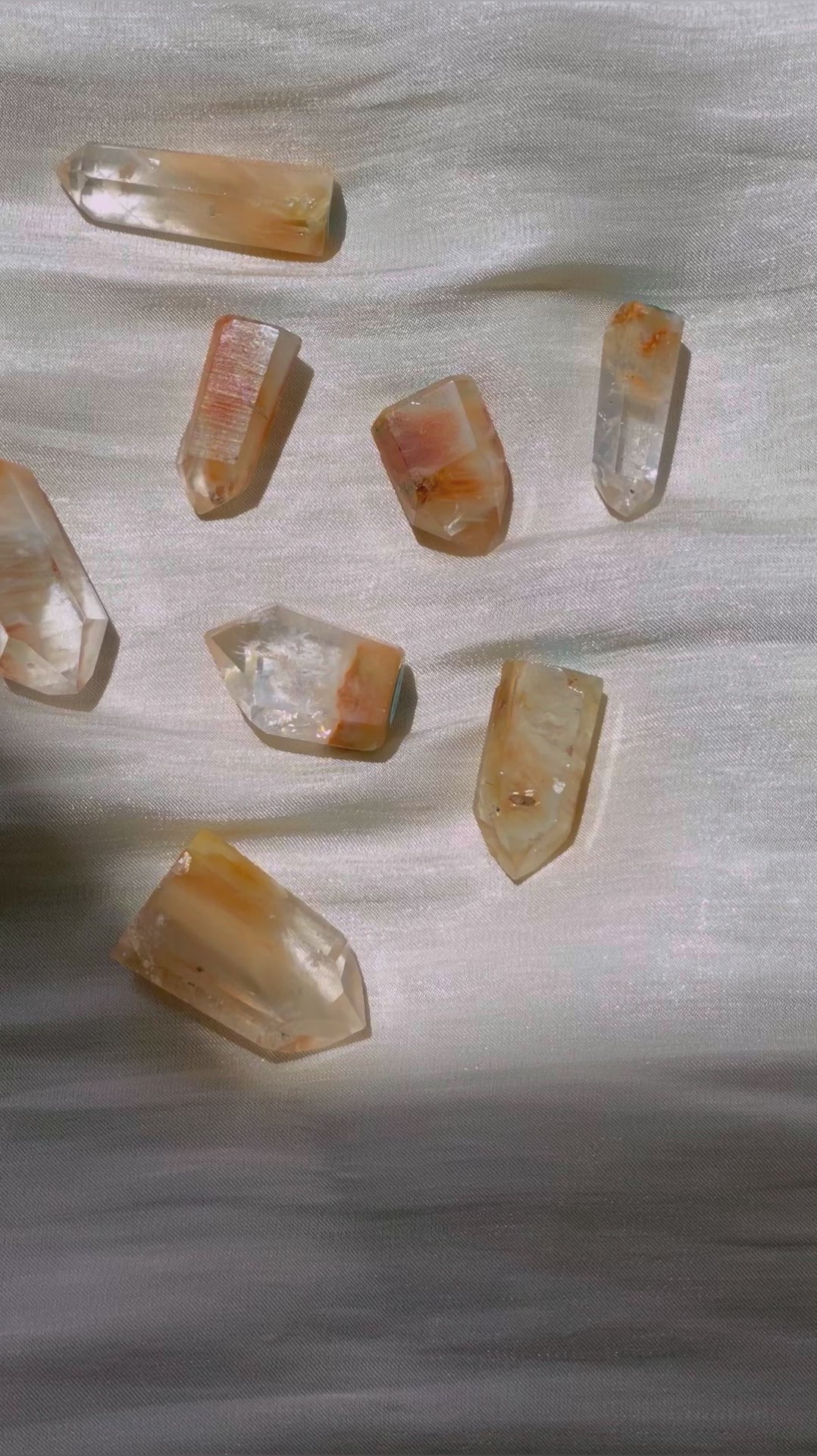 Amphibole Quartz Angel Phantom Quartz Points