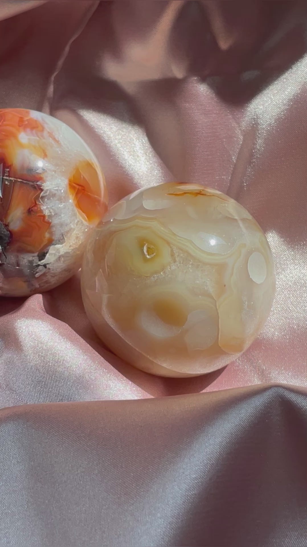 Carnelian with Druzy Sphere