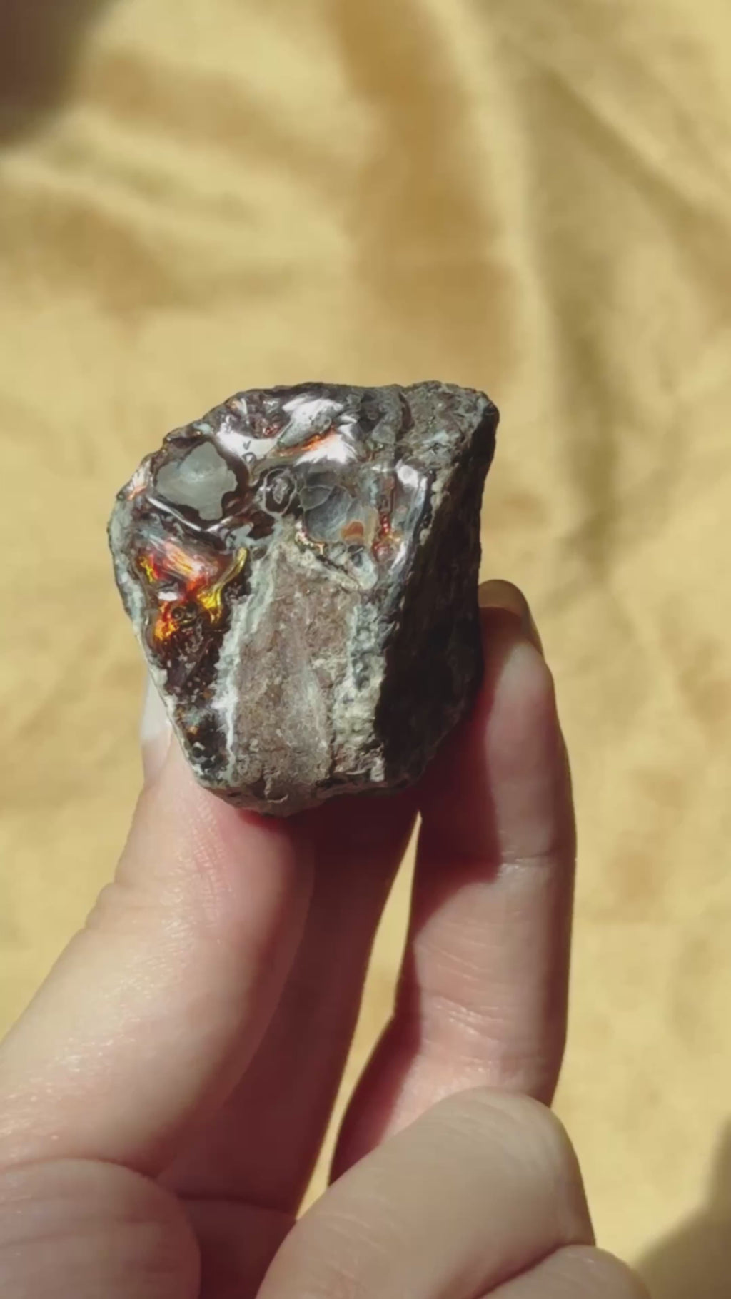 Fire Opal on matrix