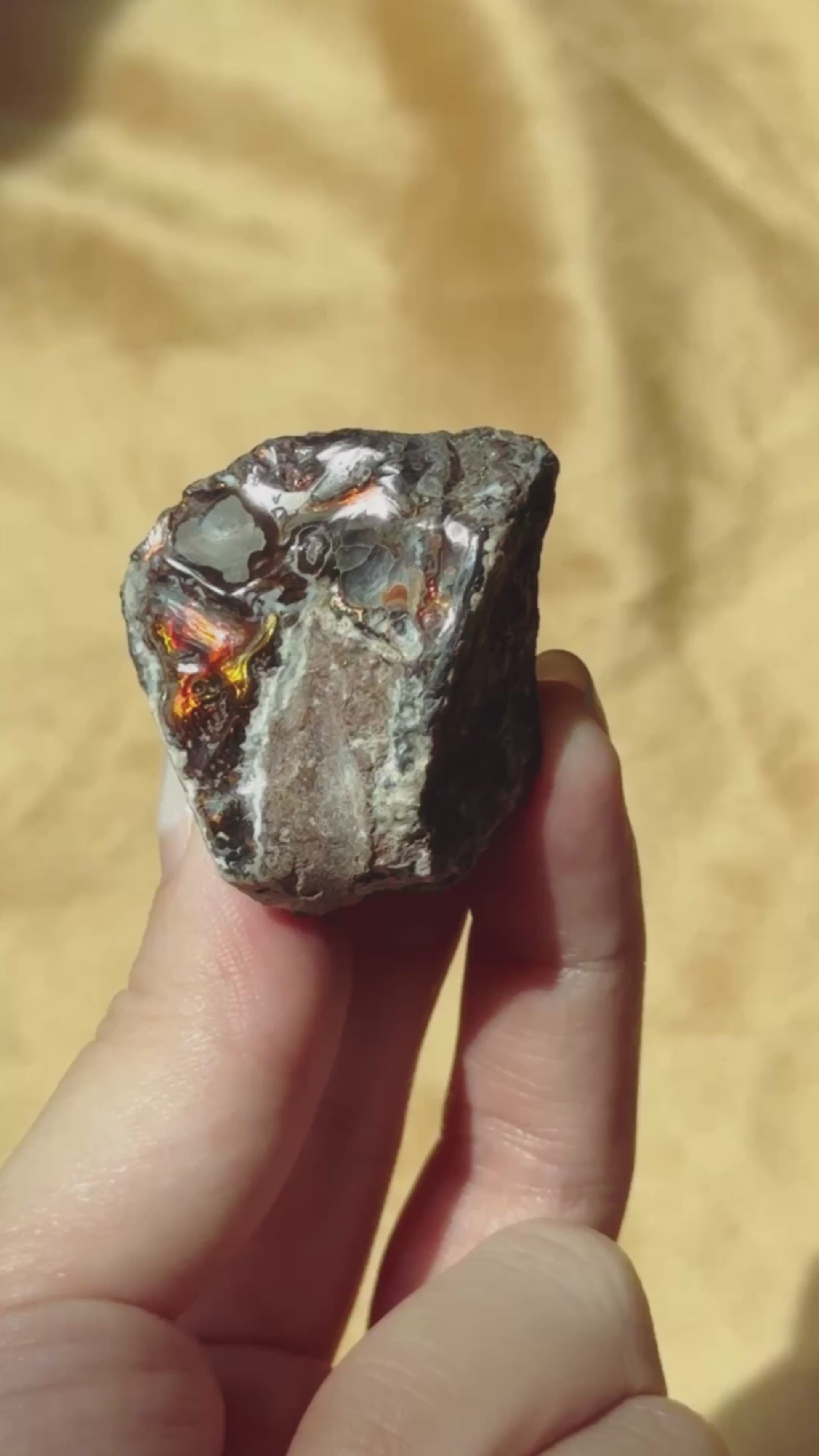 Fire Opal on matrix