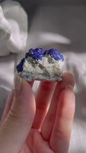 Load and play video in Gallery viewer, Rare Russian Azurite on Matrix Cabinet Collectible Specimen from Poteryaevskoe Mine
