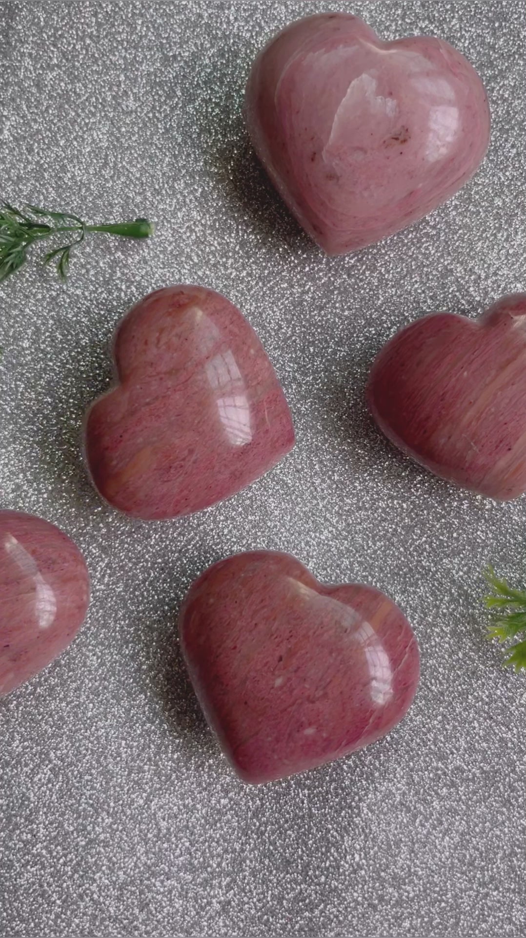 Australian Pink Petrified Wood Hearts