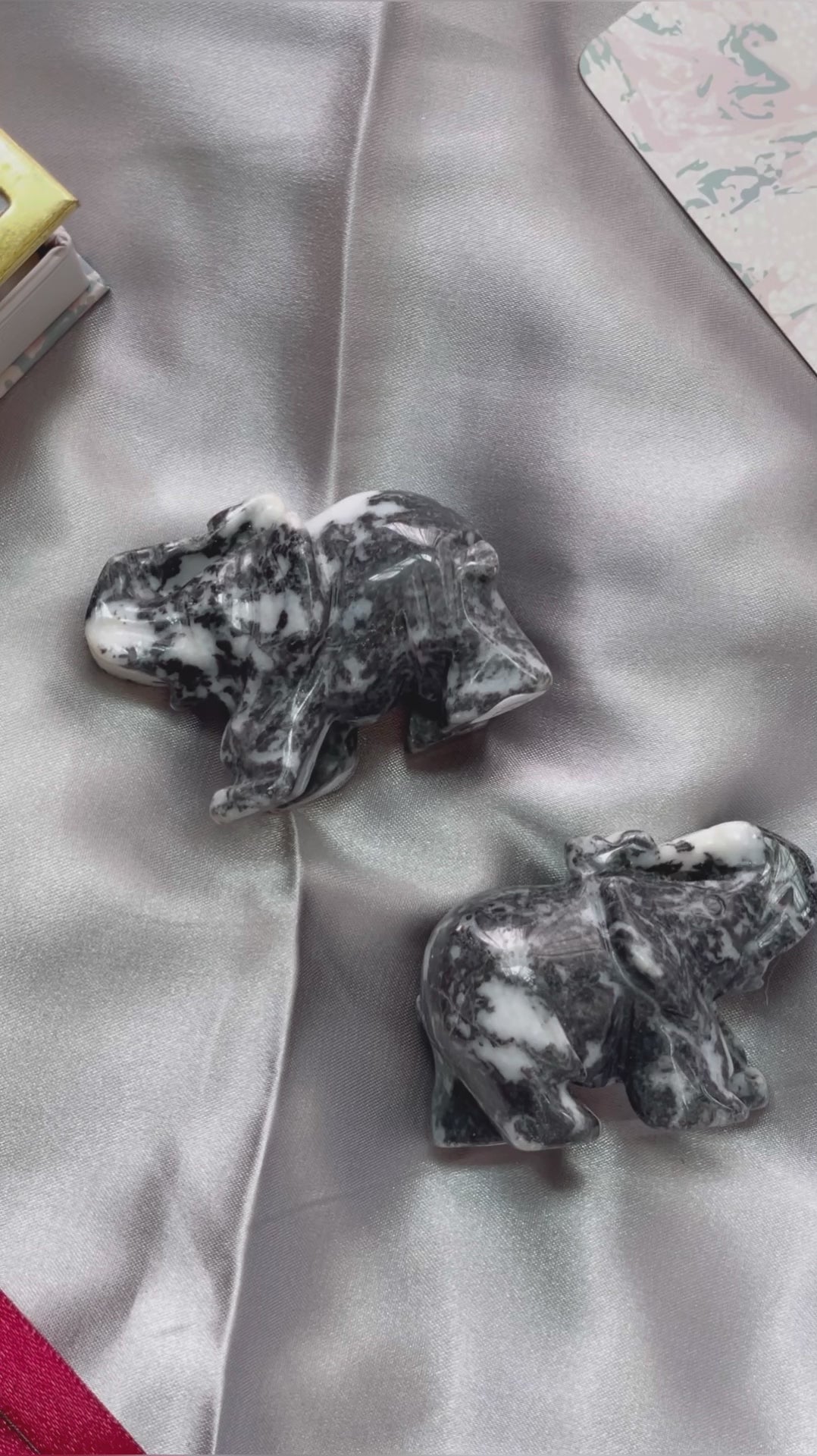 Zebra Calcite Elephant Carving