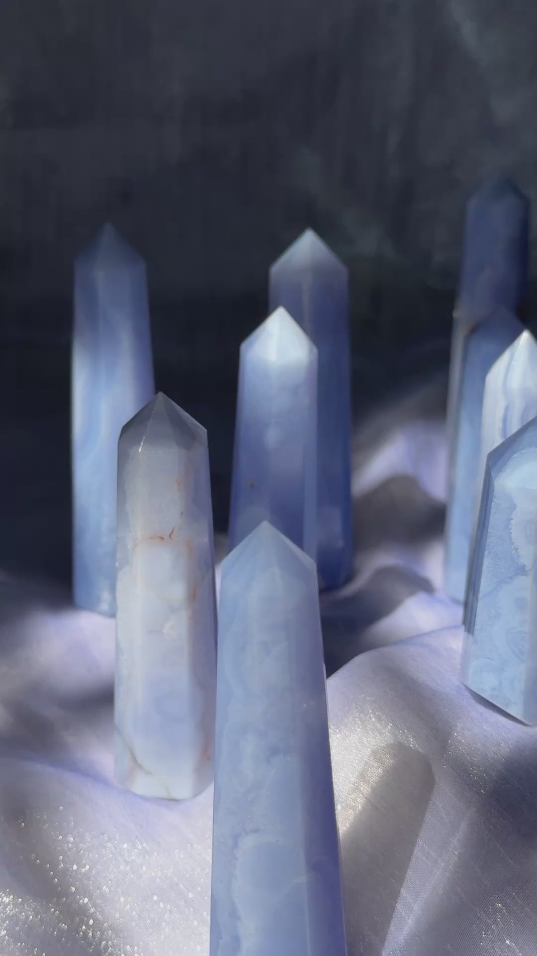 Blue Lace Agate Towers