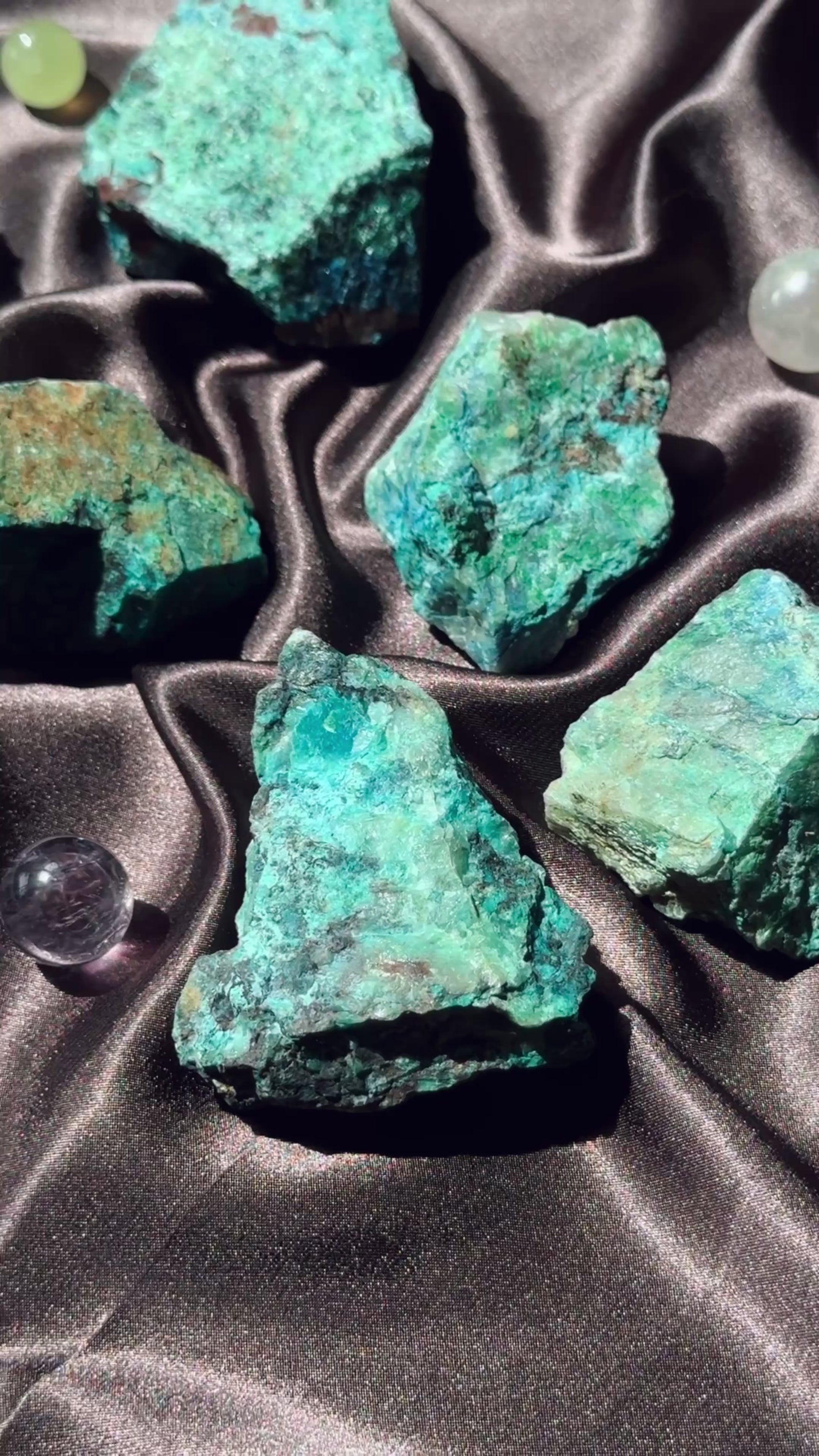 Chrysocolla Azurite on matrix