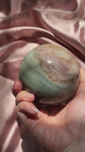 Load and play video in Gallery viewer, Pastel Ocean Jasper sphere (Large)
