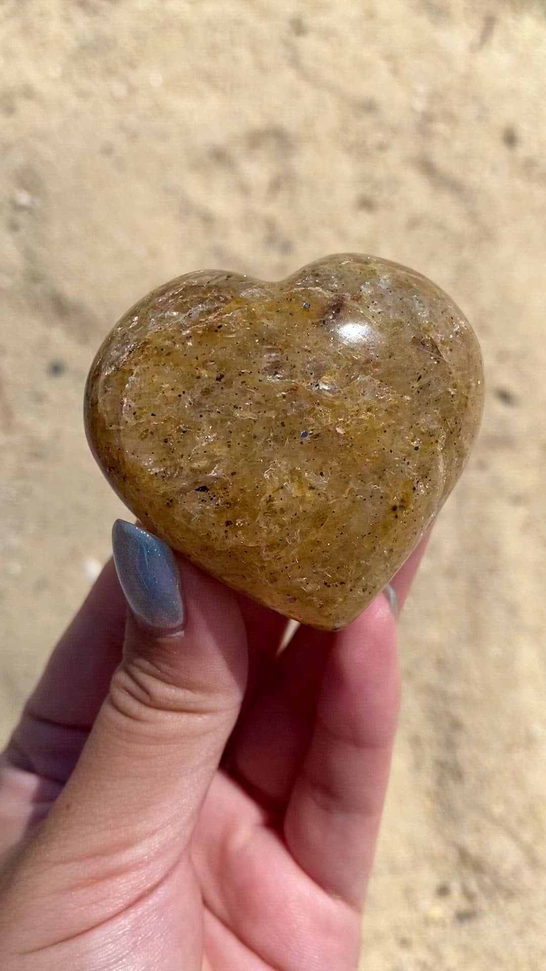 Golden Quartz Heart