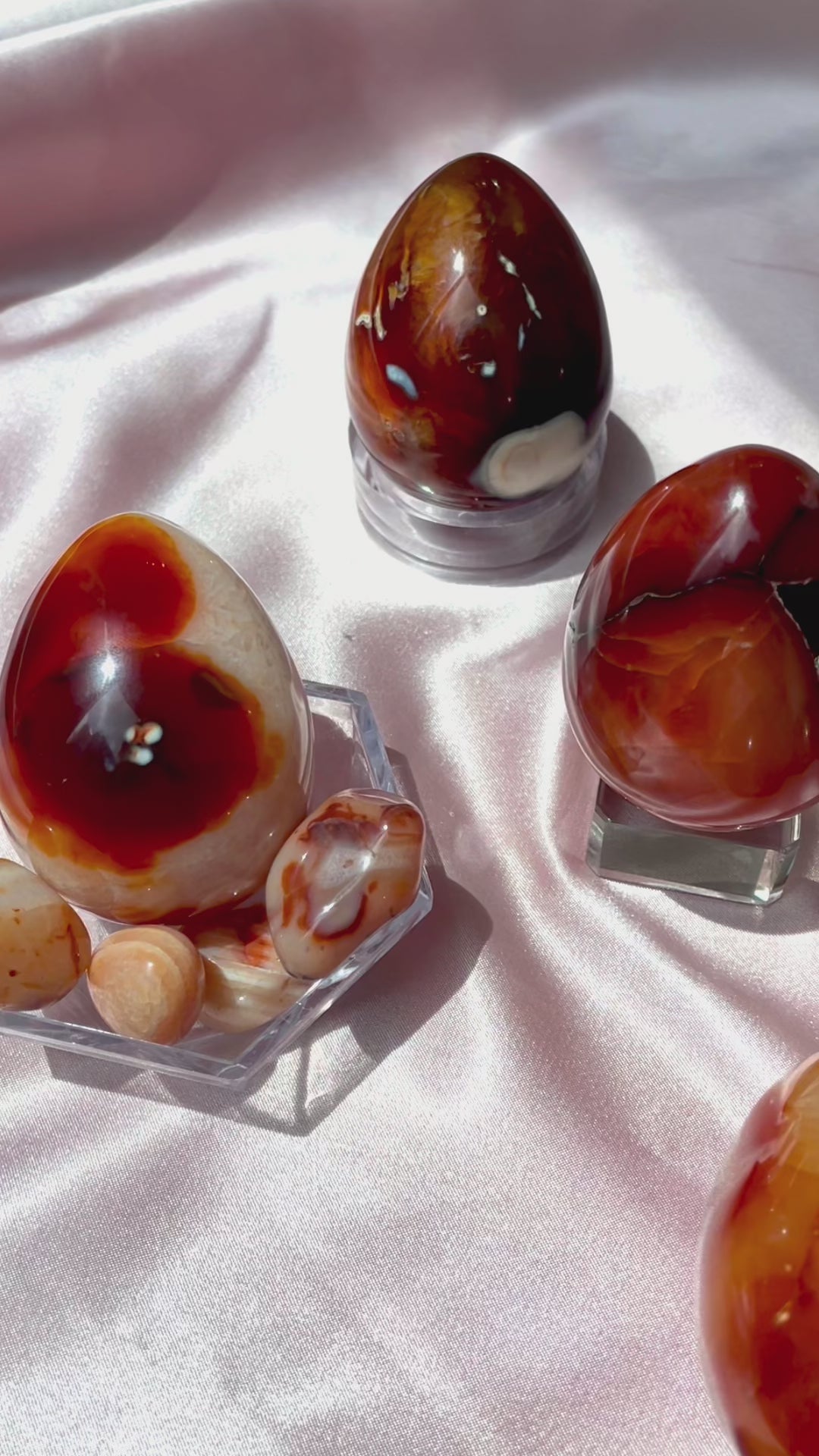 Carnelian Eggs for Creativity, Confidence and Fertility