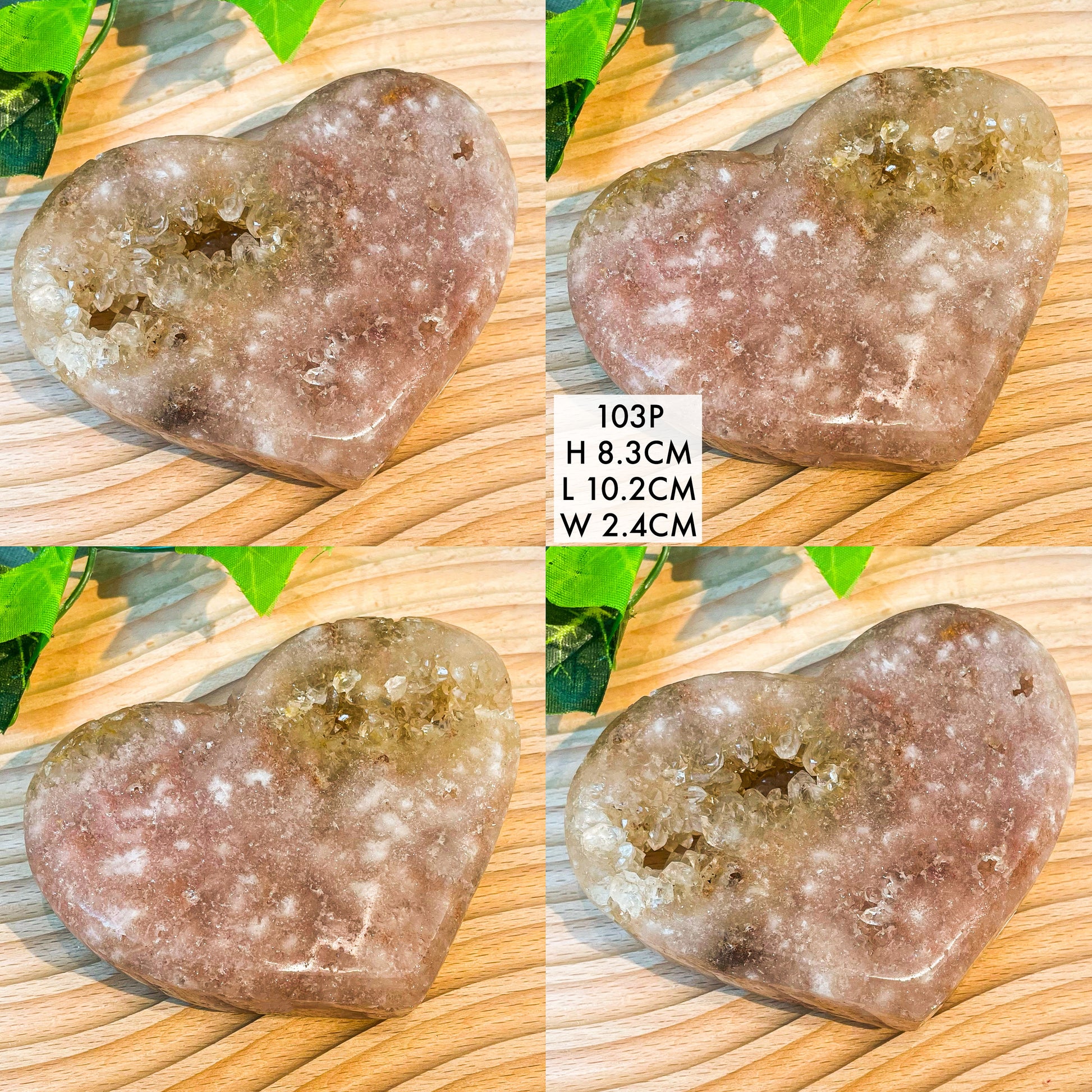 Pink Amethyst Hearts