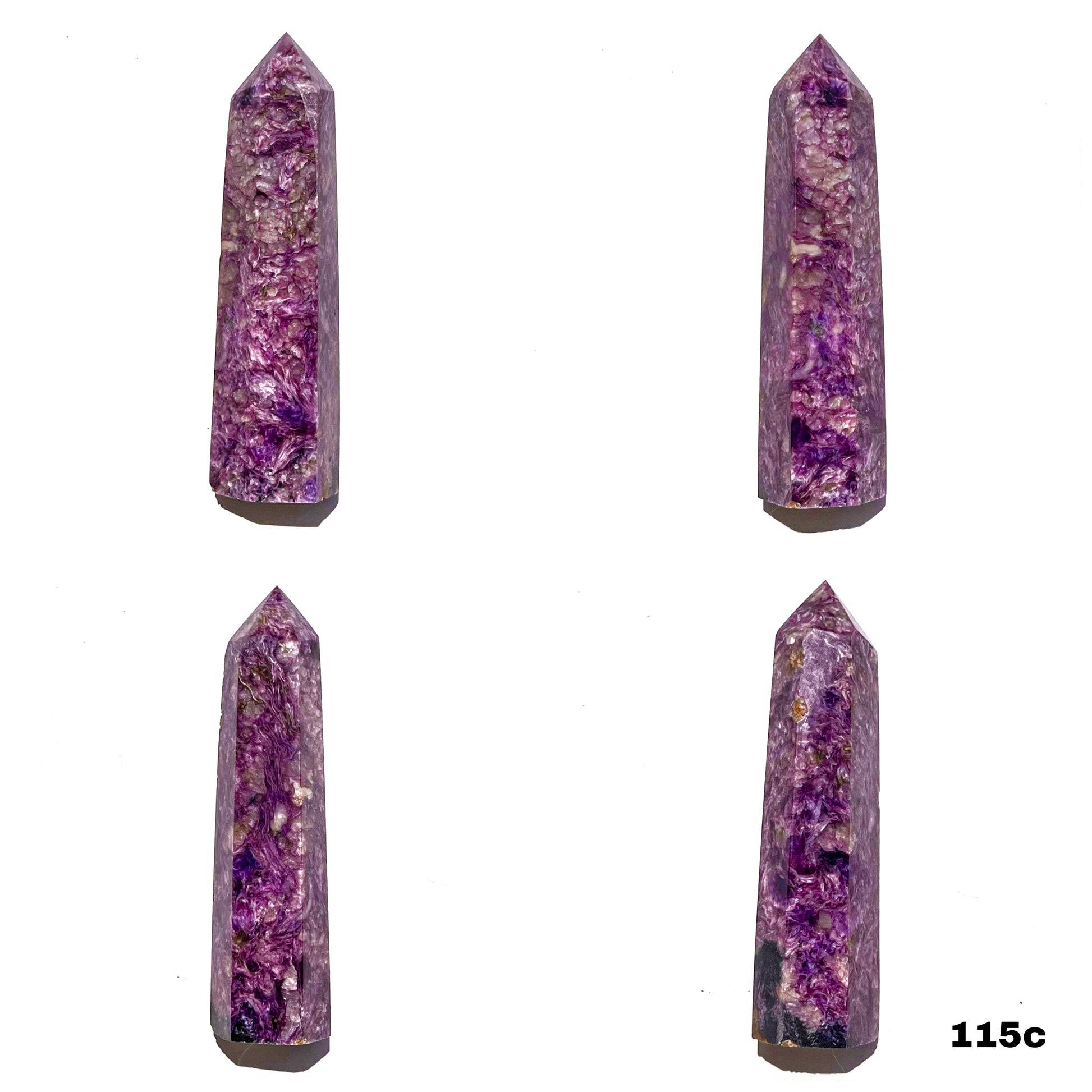 Rare Silky Charoite Tower