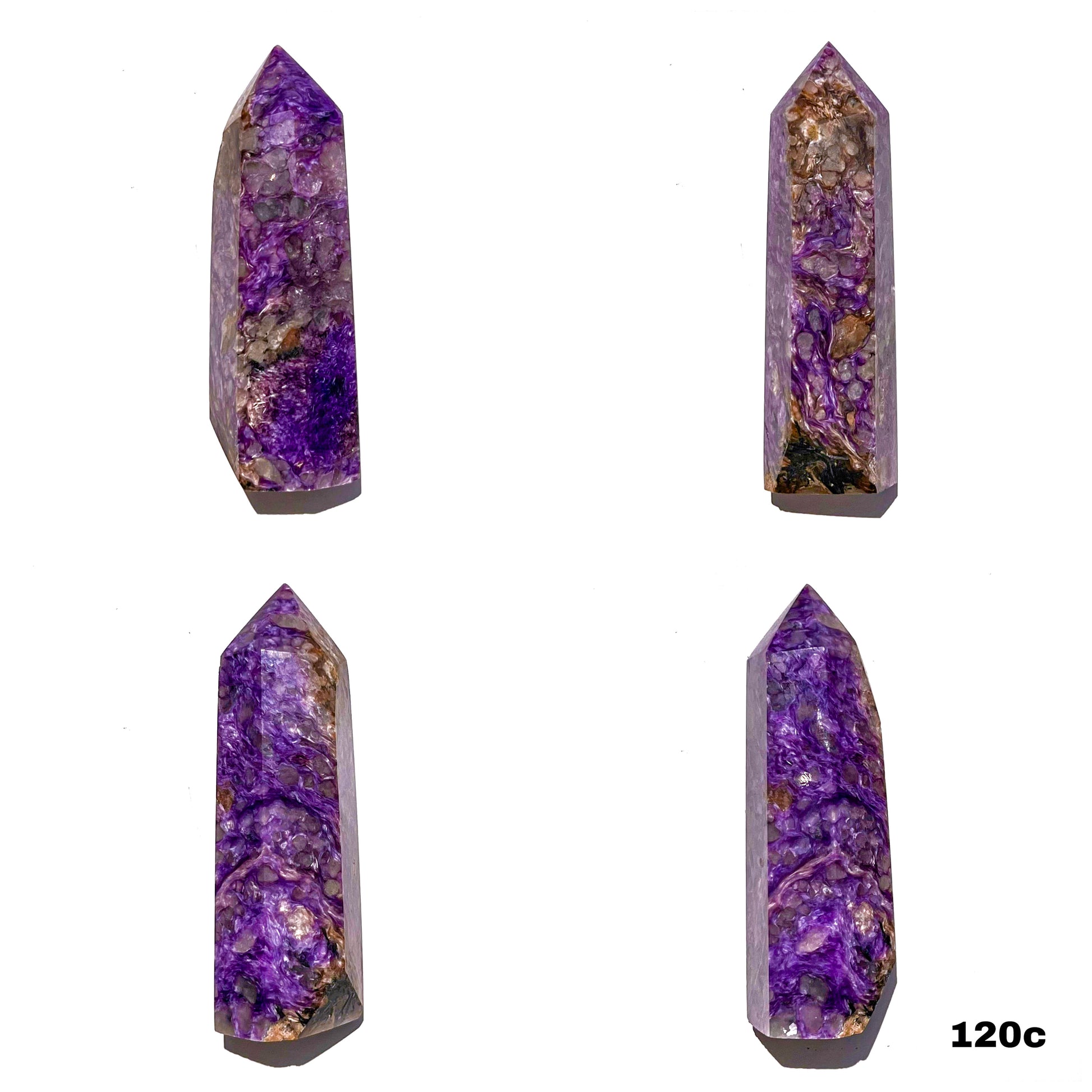 Rare Silky Charoite Tower