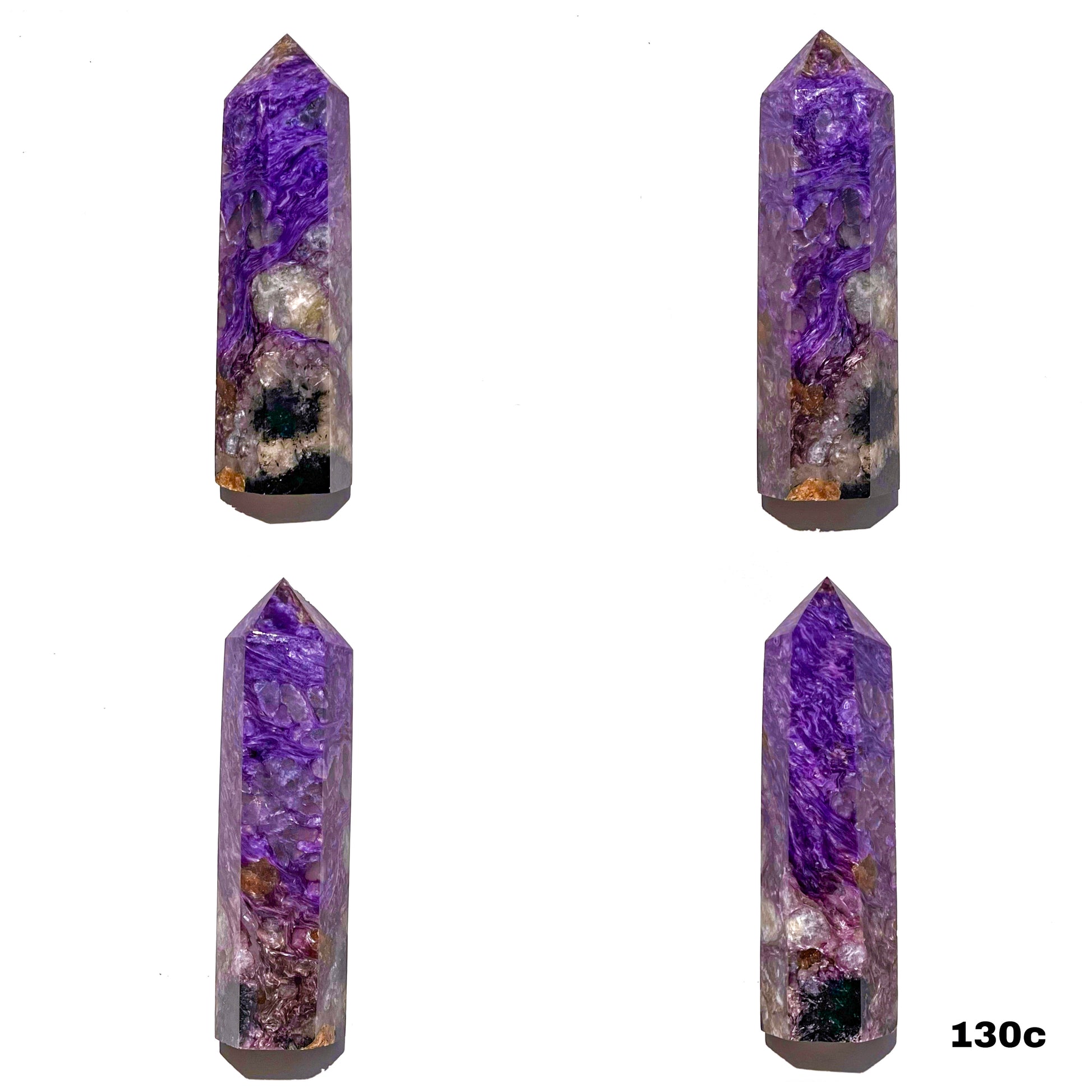 Rare Silky Charoite Tower