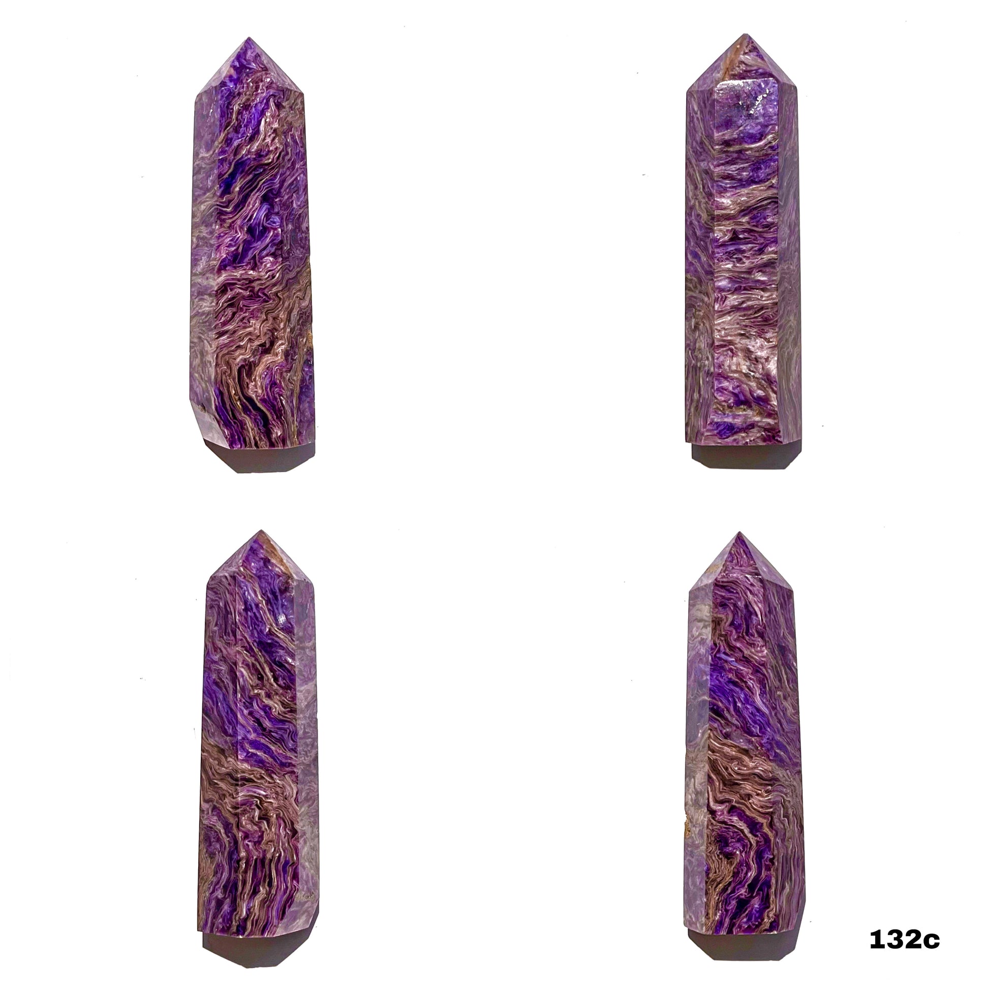 Rare Silky Charoite Tower