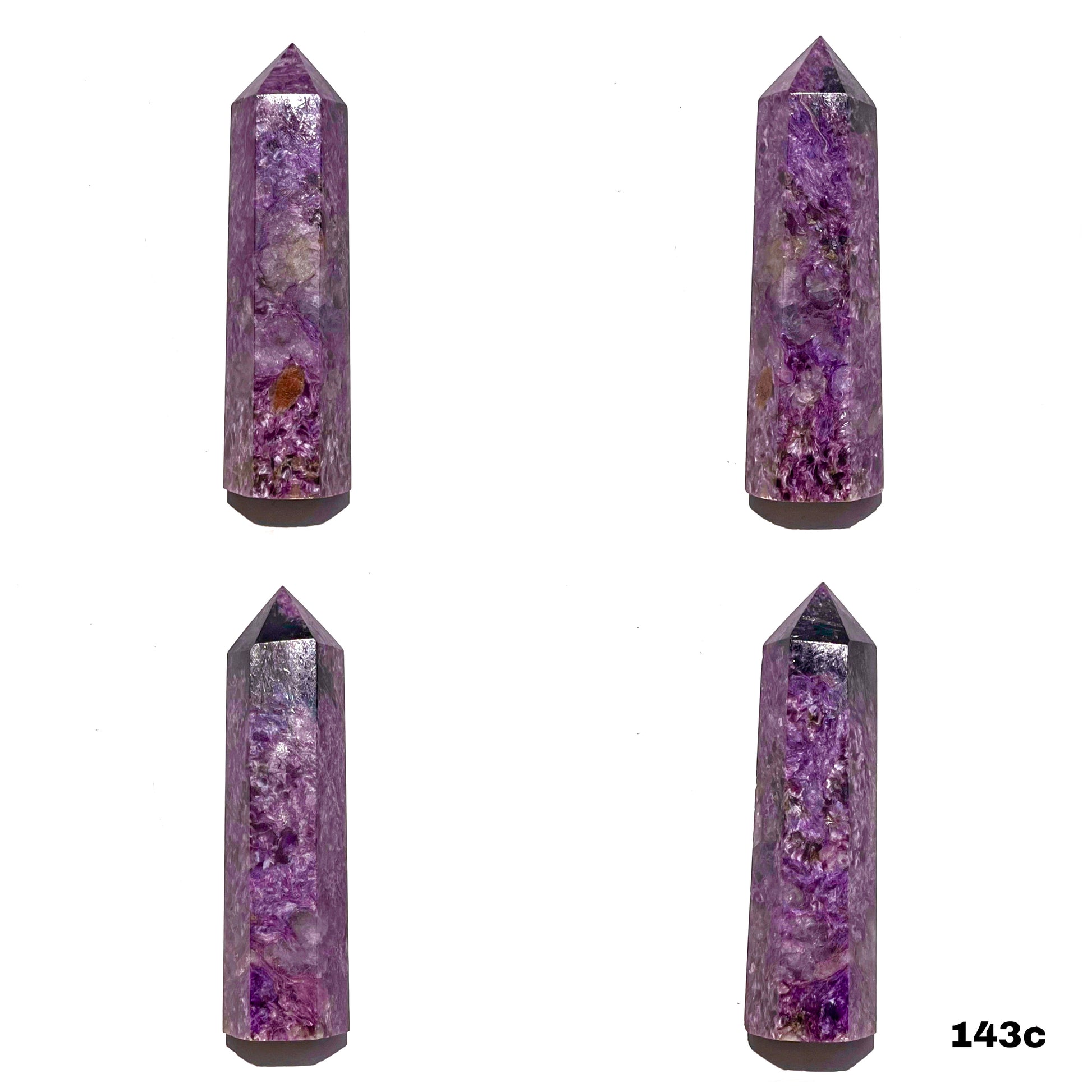 Rare Silky Charoite Tower