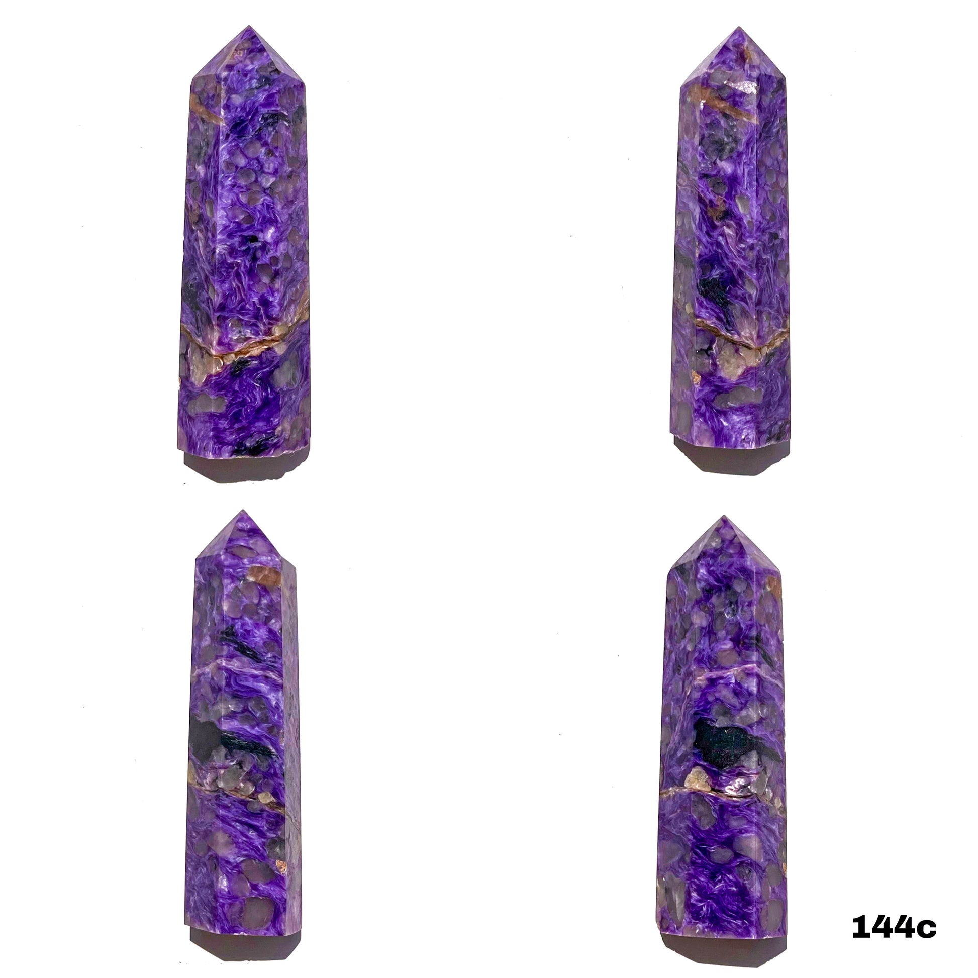 Rare Silky Charoite Tower