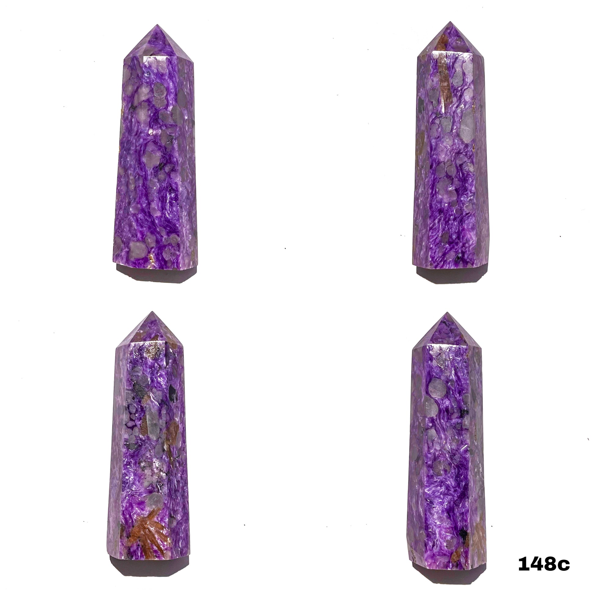 Rare Silky Charoite Tower
