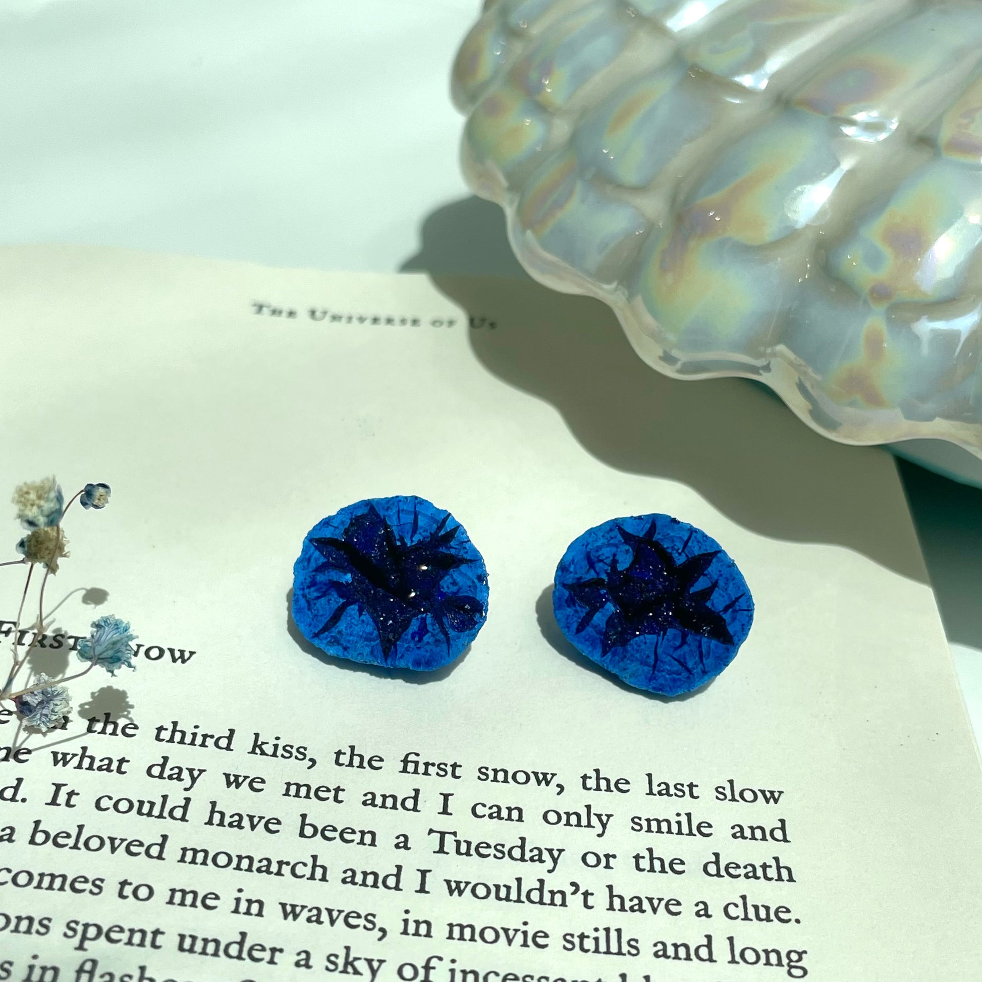 Rare Russian Azurite Blueberry Geode Pairs
