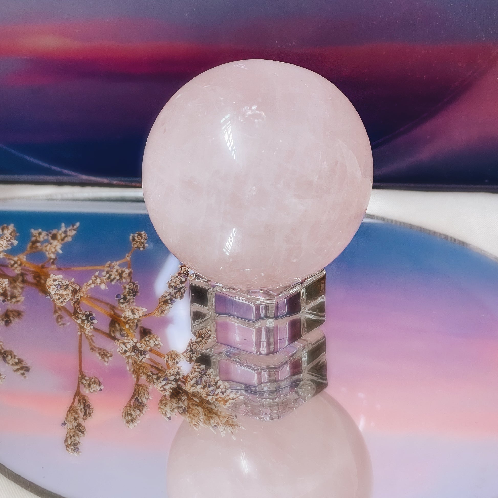 Madagascan Star Rose Quartz Spheres