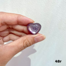 Load image into Gallery viewer, Gem Lepidolite Mini Hearts
