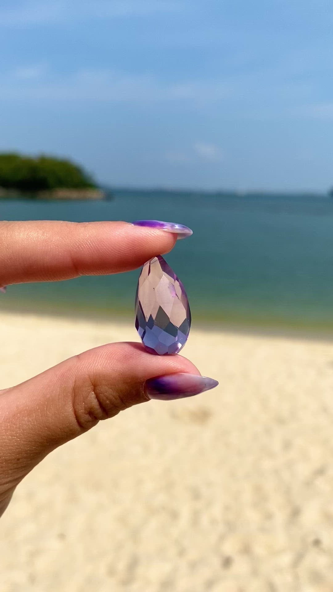 Amethyst Briolette from Brazil